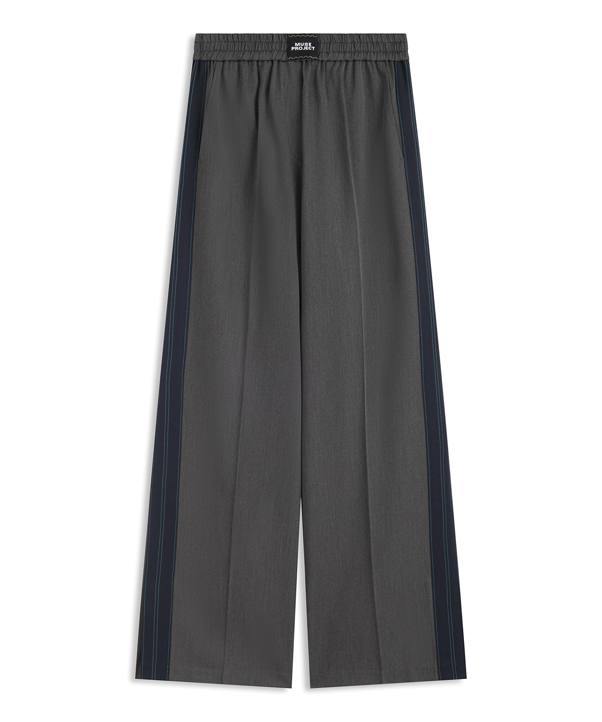 Gri ELASTİK BEL COLORBLOCK PANTOLON TS1260003141126 | TWIST