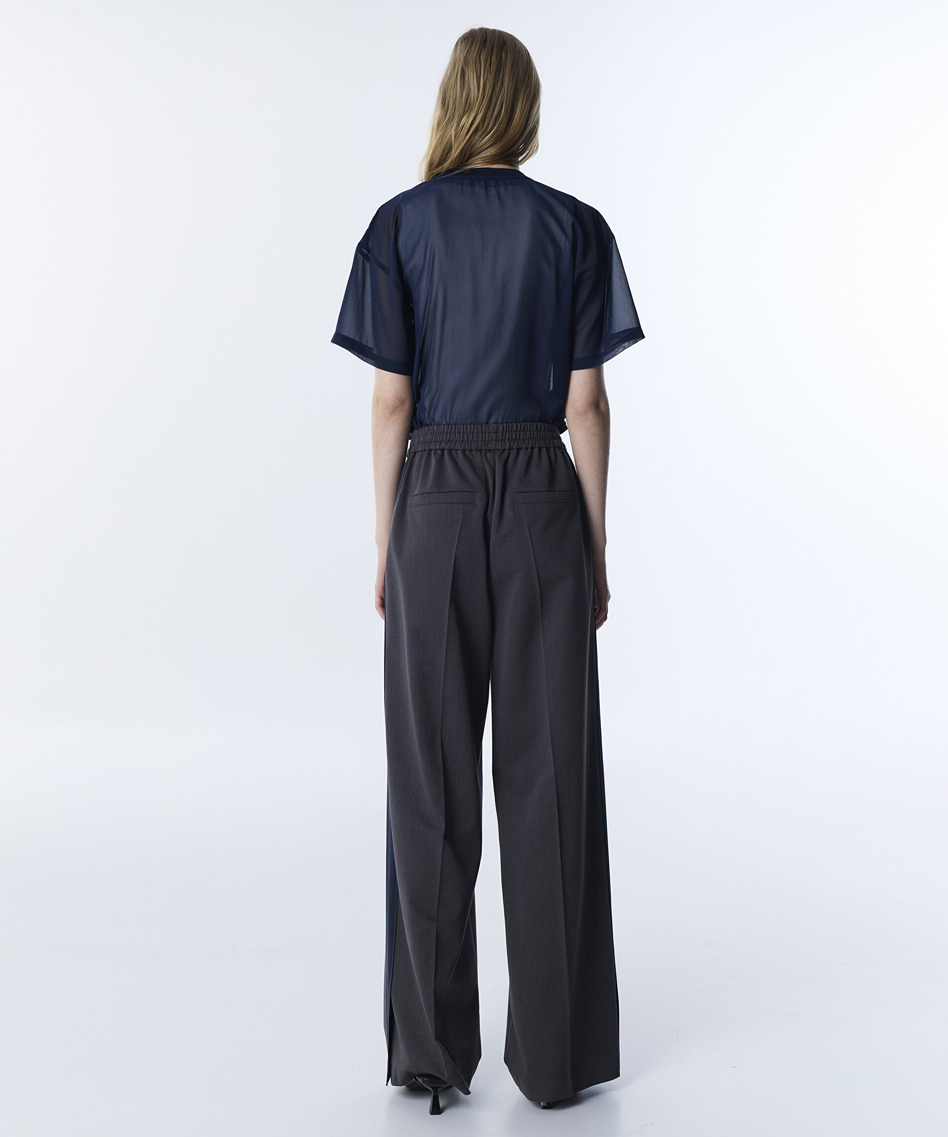 Gri ELASTİK BEL COLORBLOCK PANTOLON TS1260003141126 | TWIST