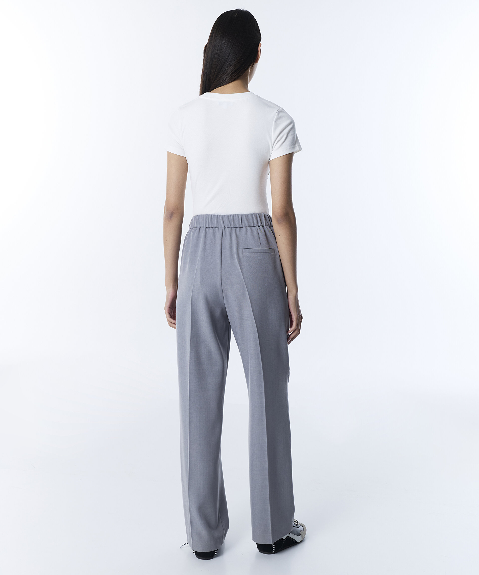 KONTRAST KORDONLU WIDE LEG PANTOLON