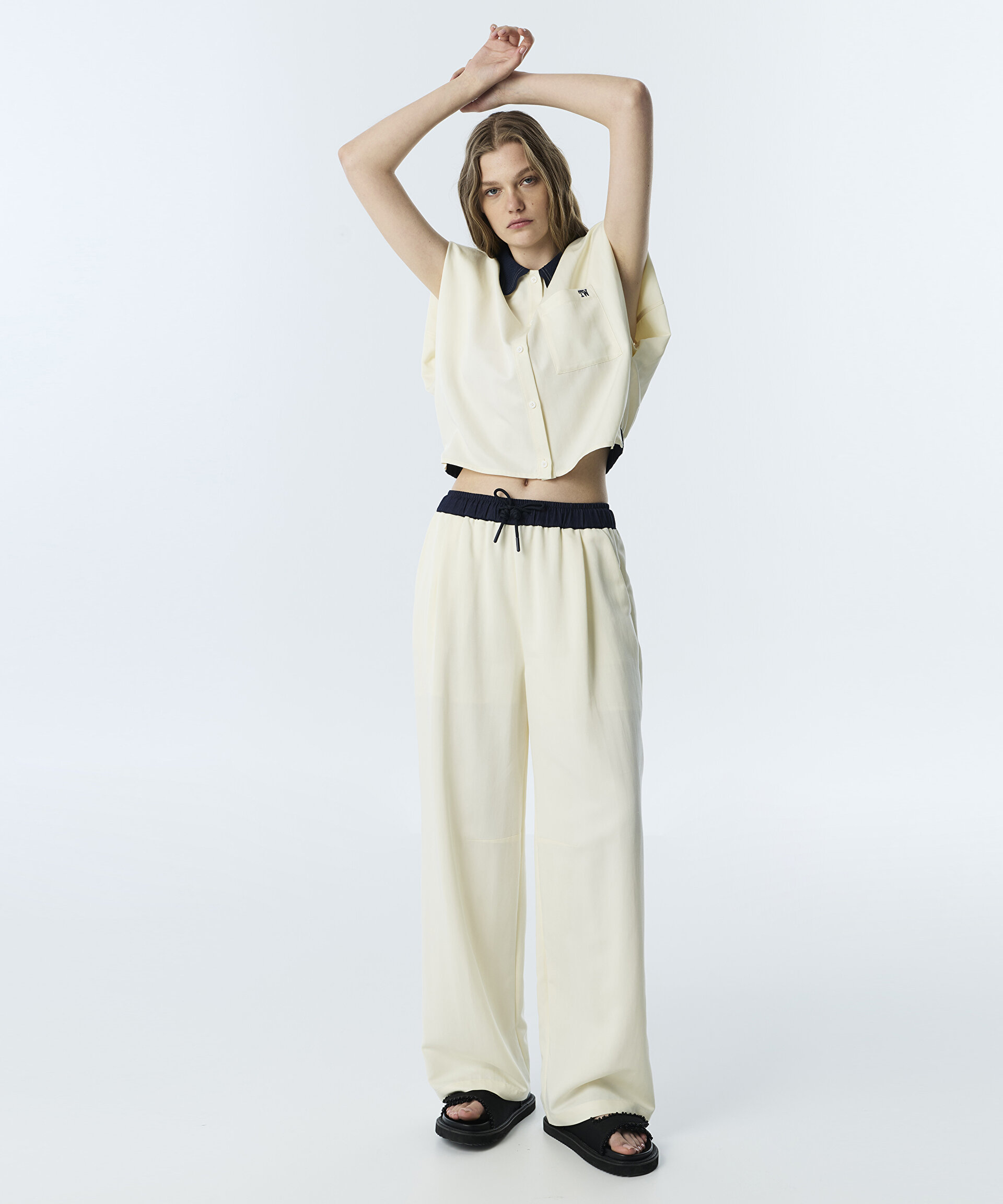 KONTRAST ELASTİK BEL PANTOLON
