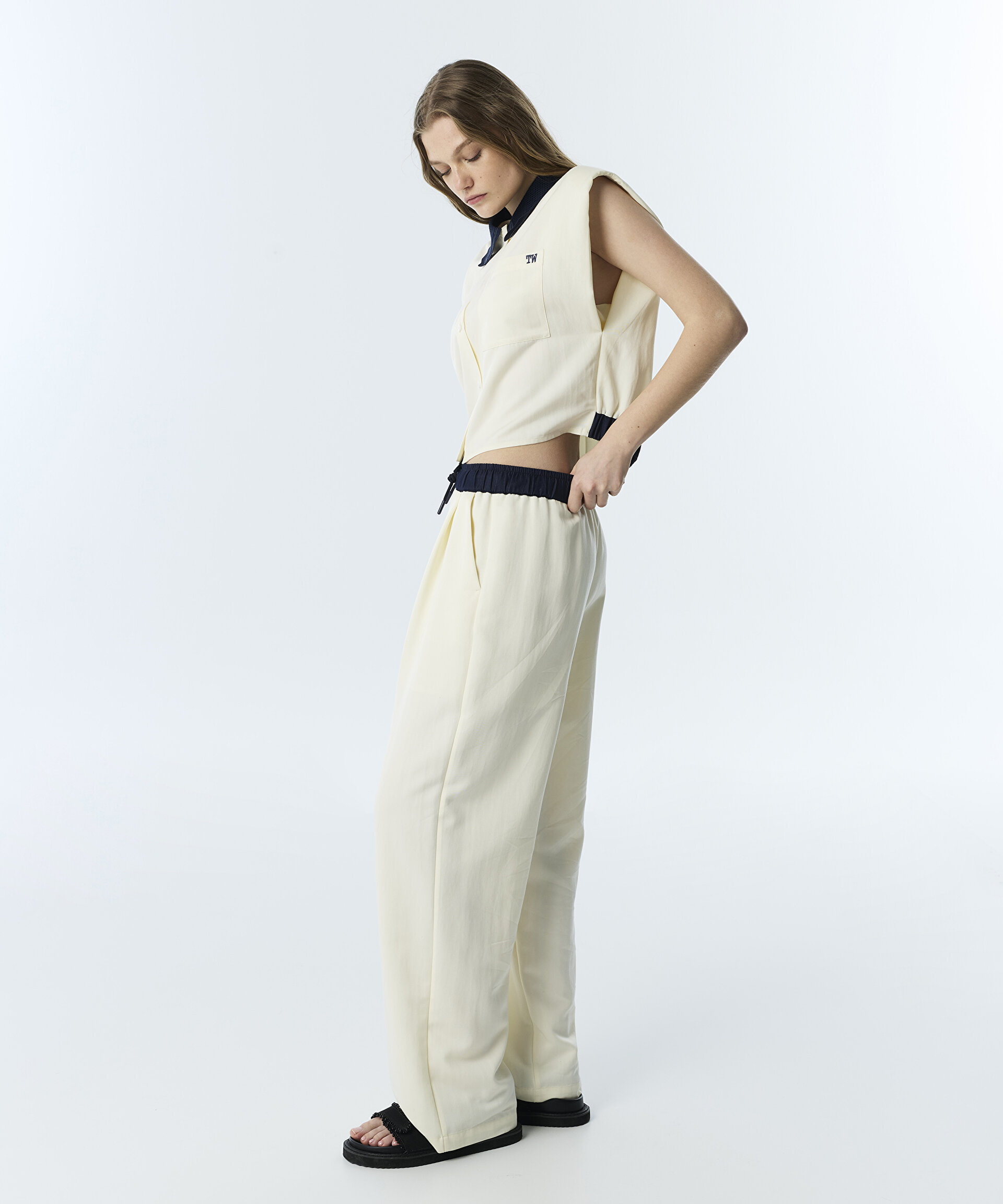 KONTRAST ELASTİK BEL PANTOLON