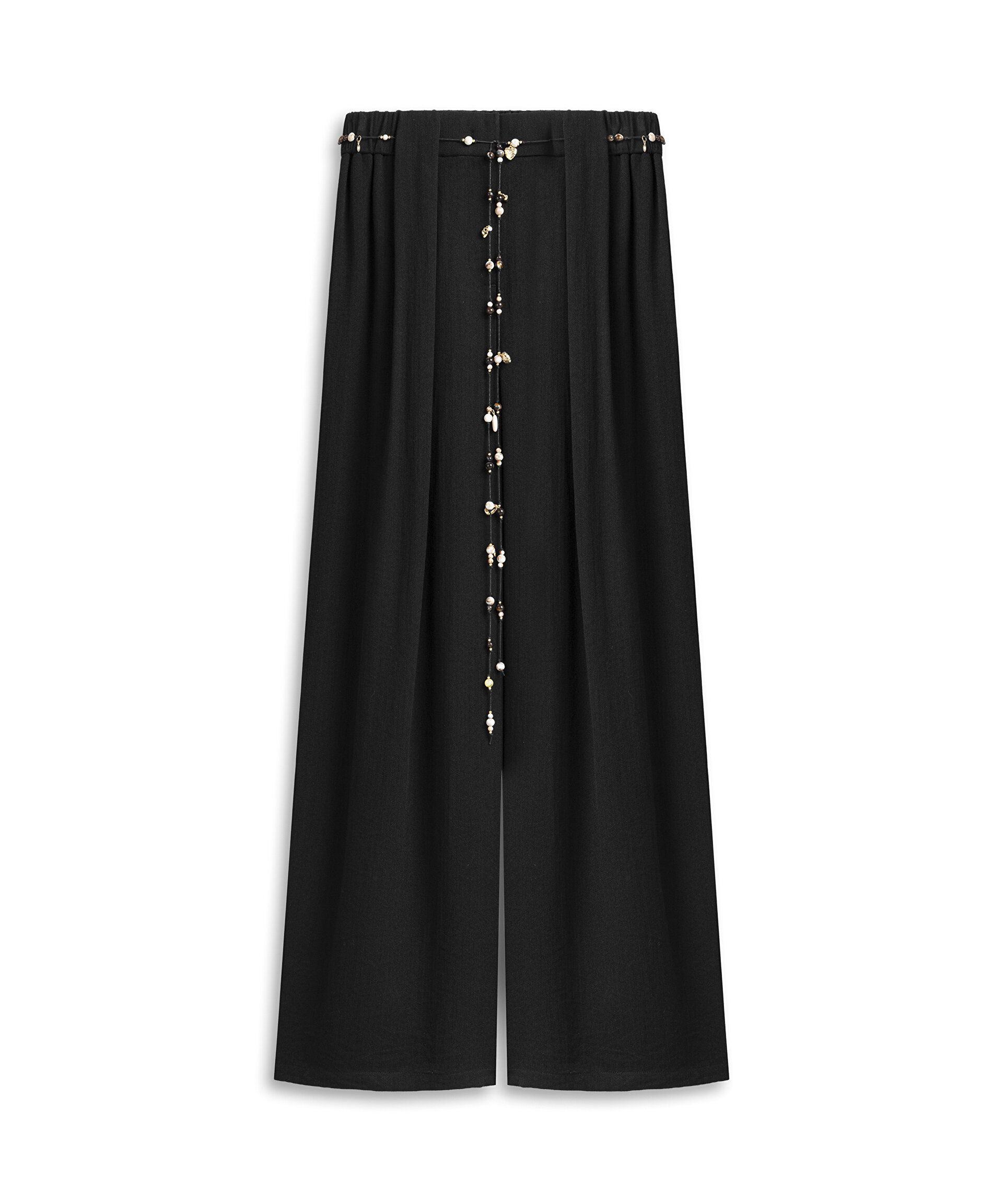 BONCUKLU KUŞAKLI WIDE LEG PANTOLON