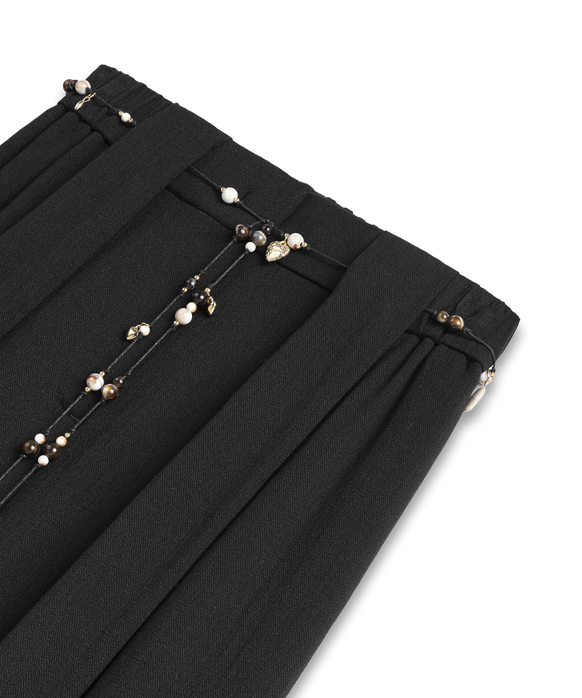 BONCUKLU KUŞAKLI WIDE LEG PANTOLON