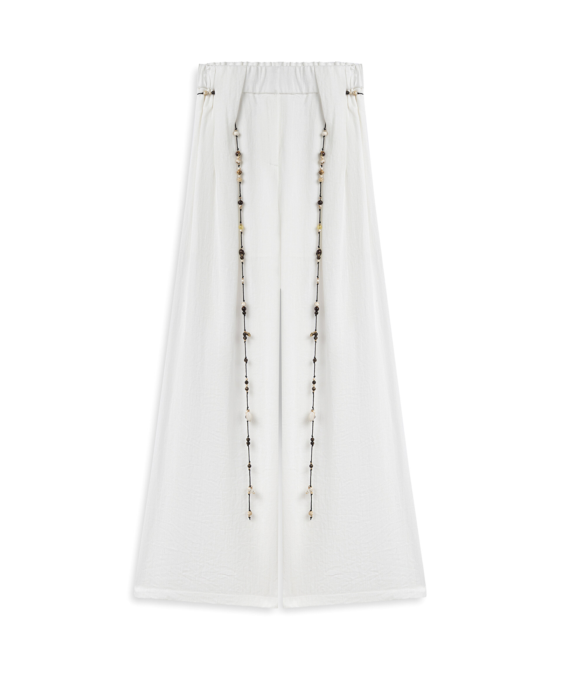 BONCUKLU KUŞAKLI WIDE LEG PANTOLON