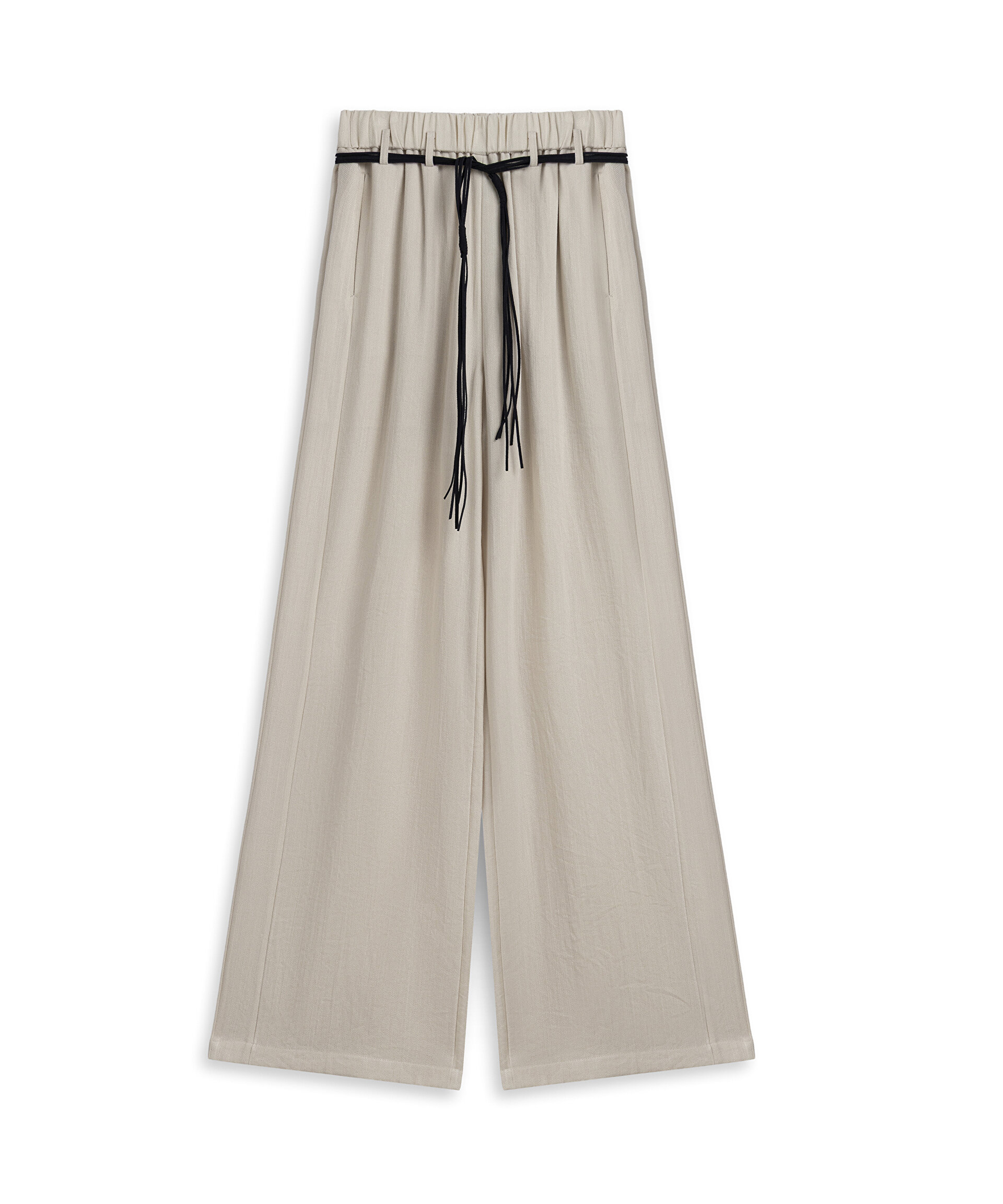 PÜSKÜLLÜ KEMERLİ WIDE LEG PANTOLON