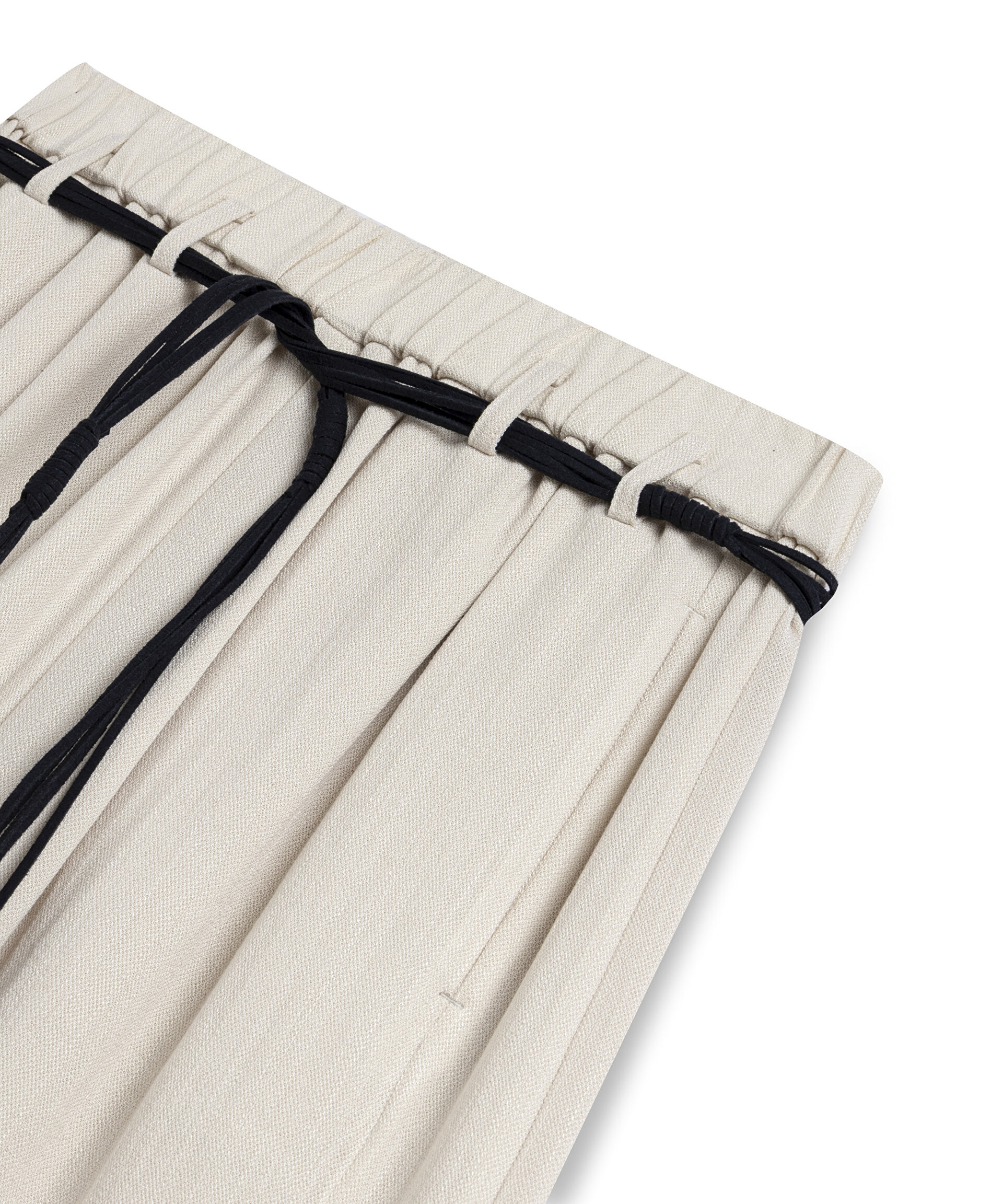 PÜSKÜLLÜ KEMERLİ WIDE LEG PANTOLON