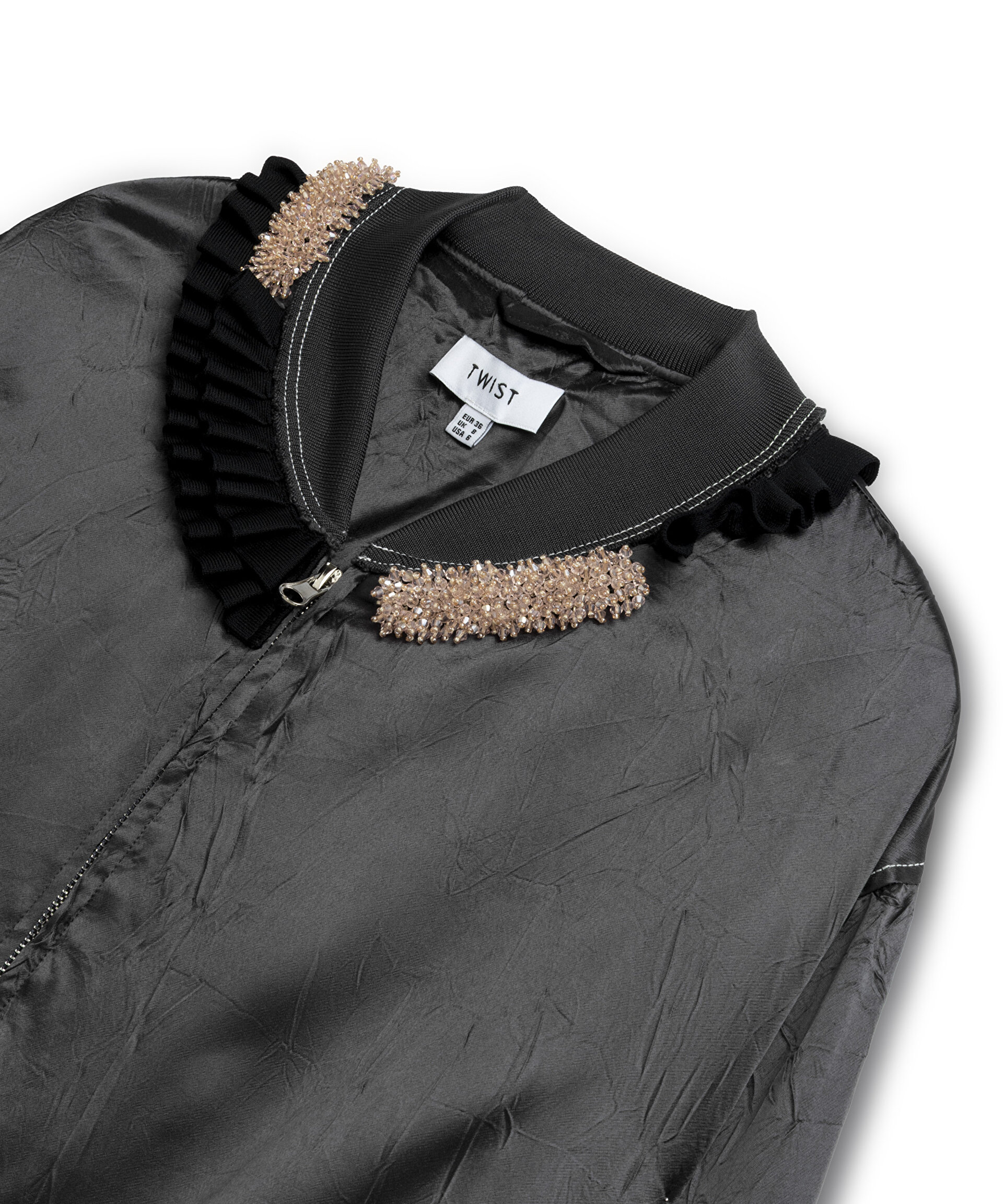 PARLAK DOKULU FIRFIRLI BOMBER CEKET