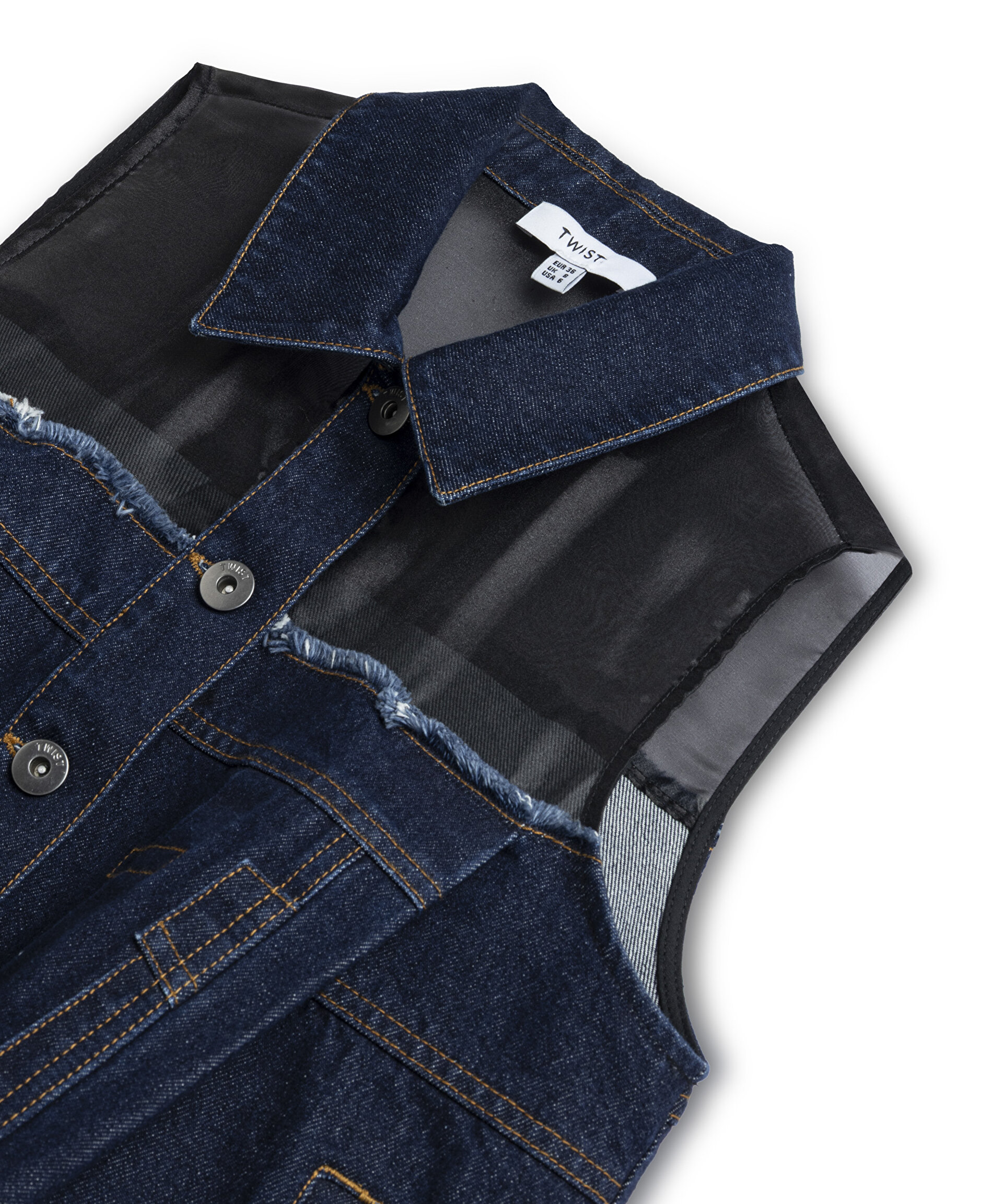 KUMAŞ MIX RAW EDGE YELEK