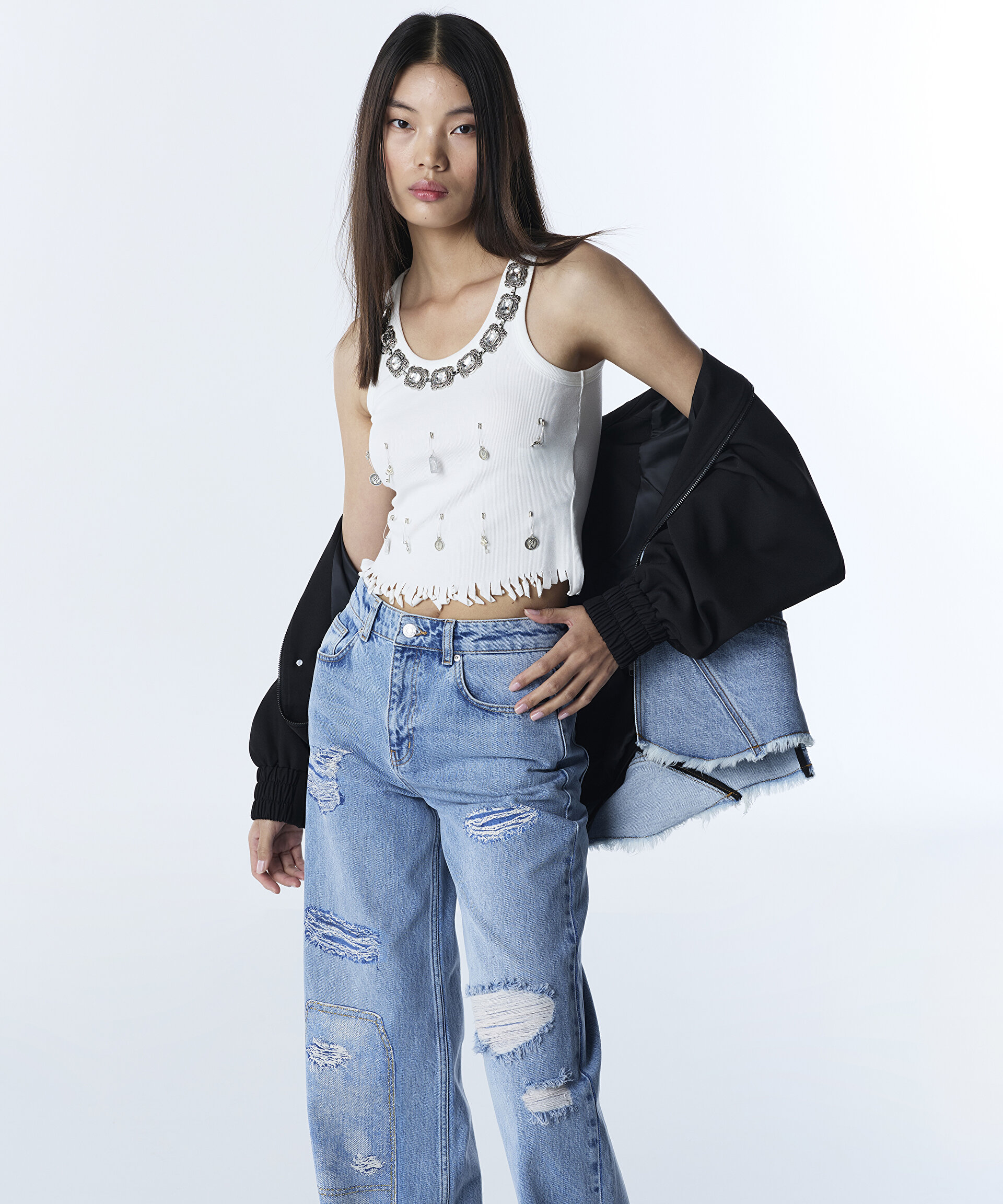 DENİM MIX RAW EDGE MONT