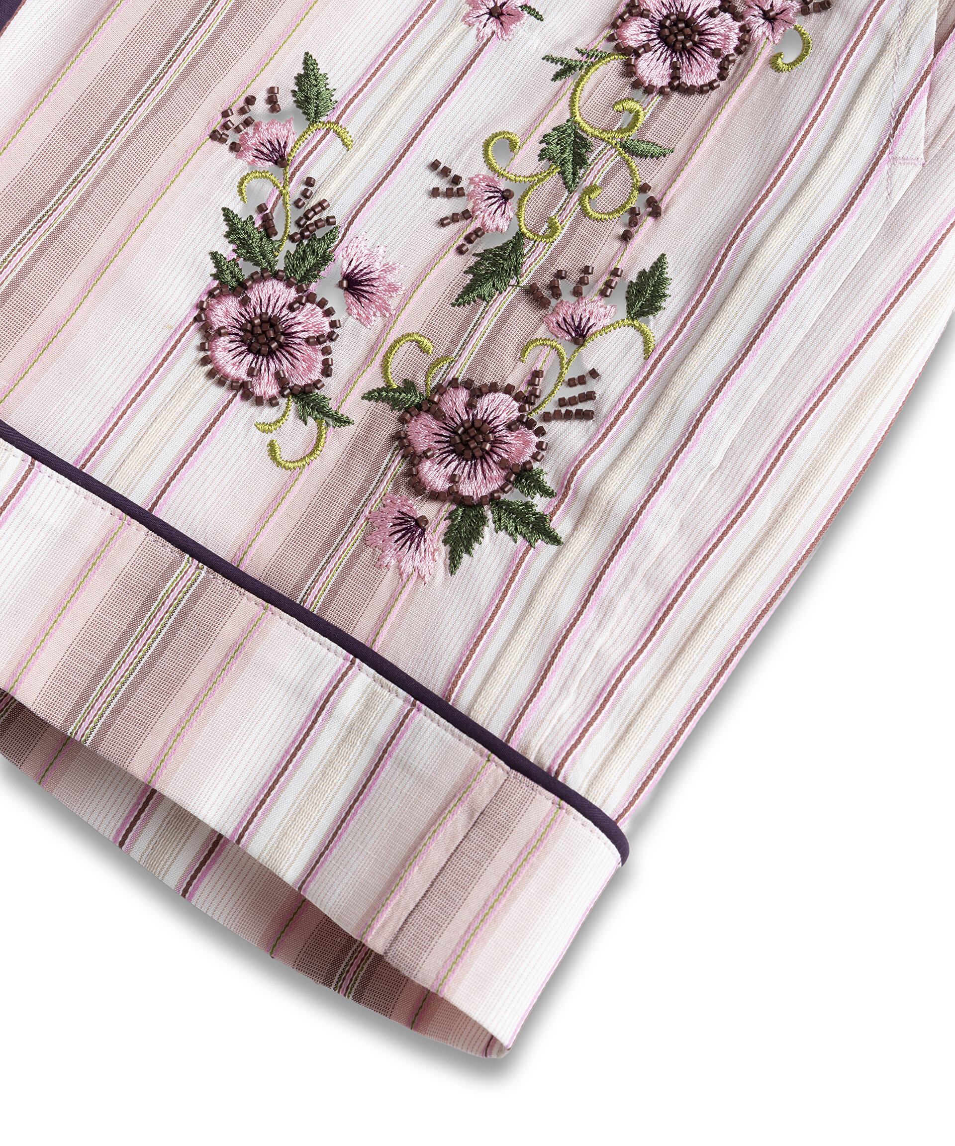 FLORAL NAKIŞLI ÇİZGİLİ ŞORT
