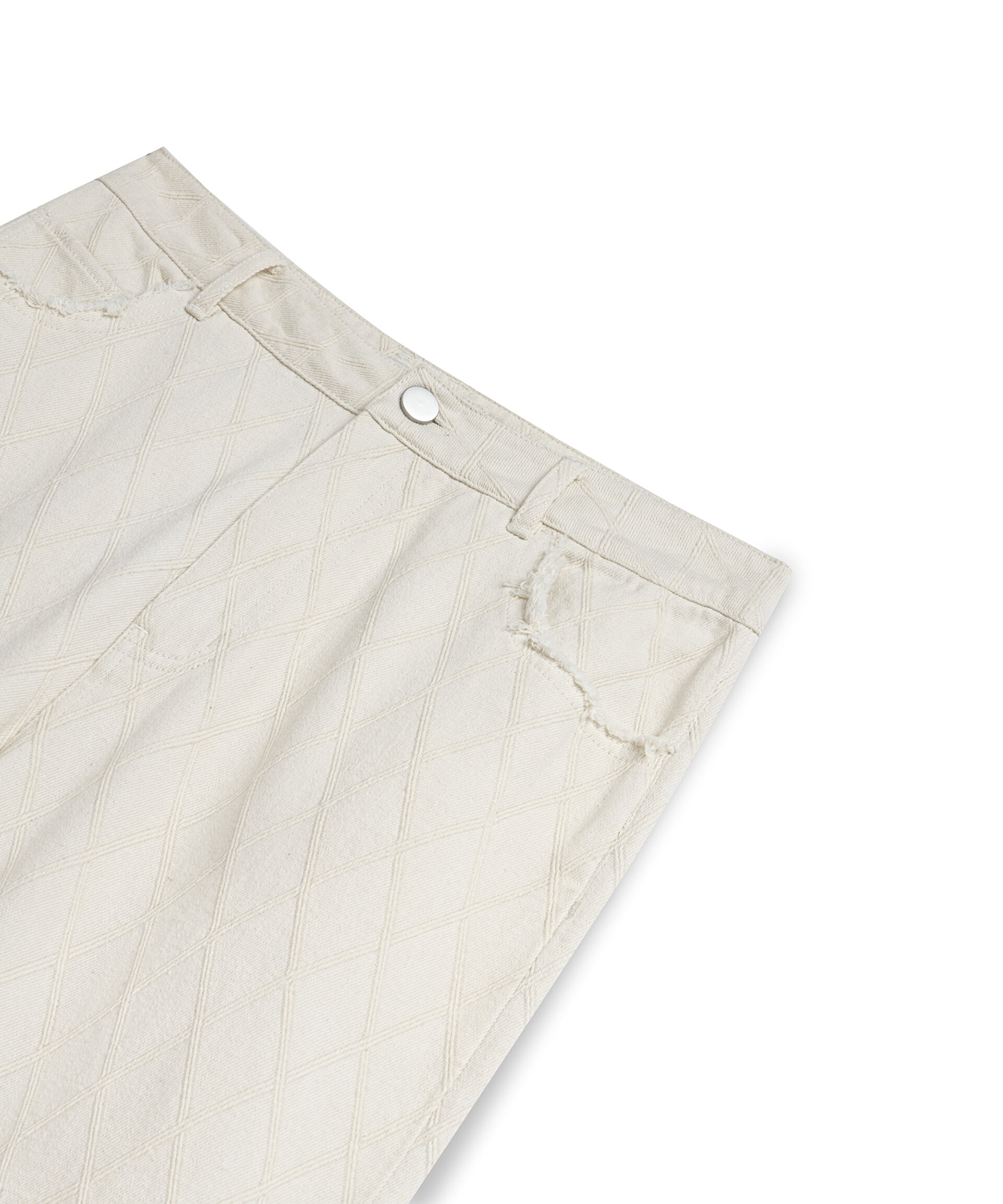 BAKLAVA DOKULU WIDE LEG JEAN PANTOLON