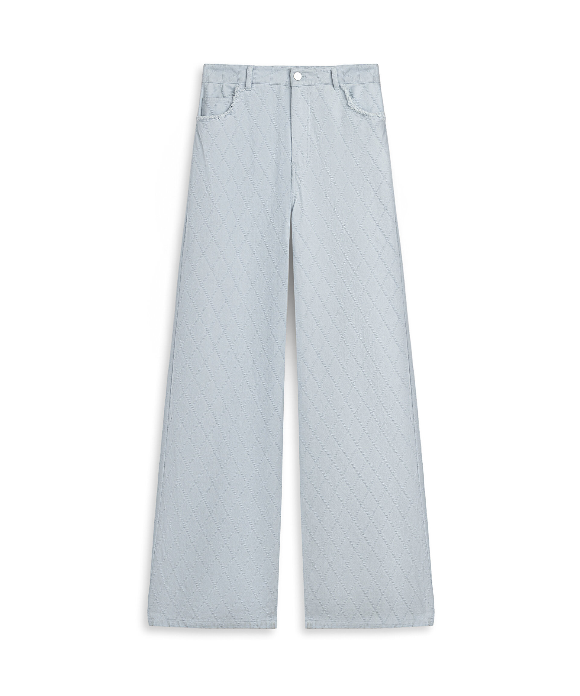 BONCUKLU KORDONLU JEAN PANTOLON