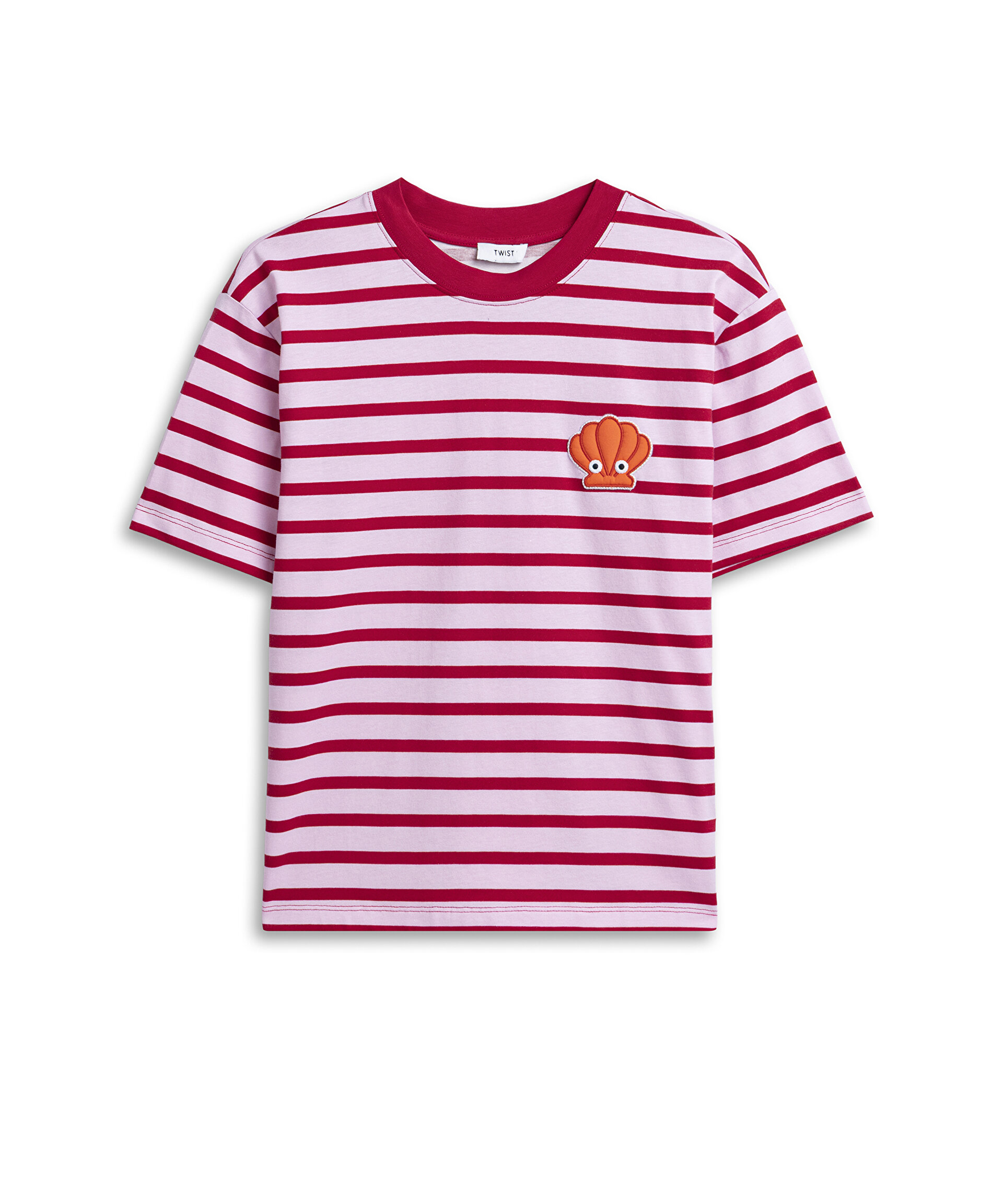 ÇİZGİ DESEN PATCH Lİ TİŞÖRT