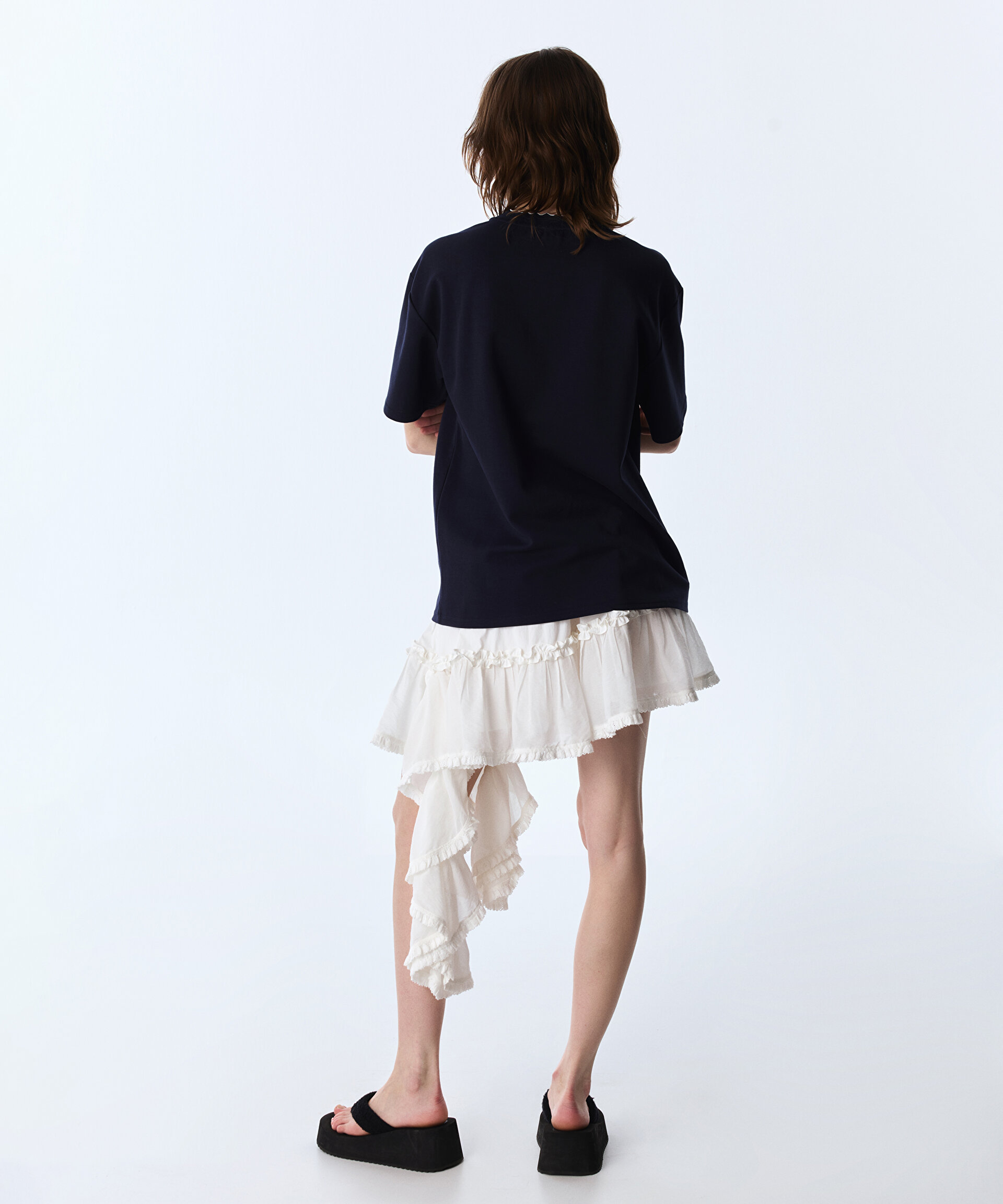 KARMA AKSESUARLI SLOGANLI TİŞÖRT