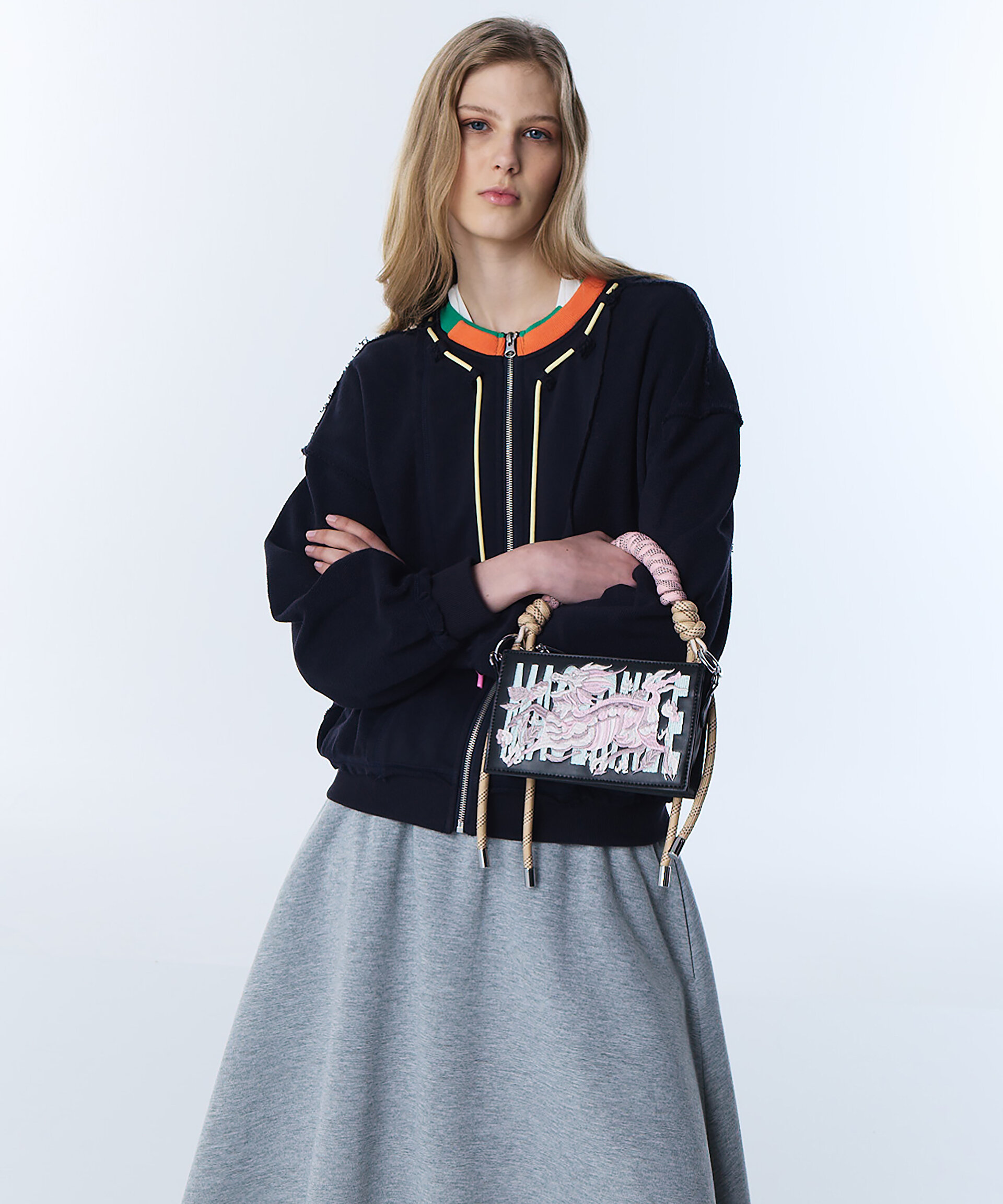 Lacivert KORDONLU COLORBLOCK SWEATSHIRT TS1260091024015 | TWIST