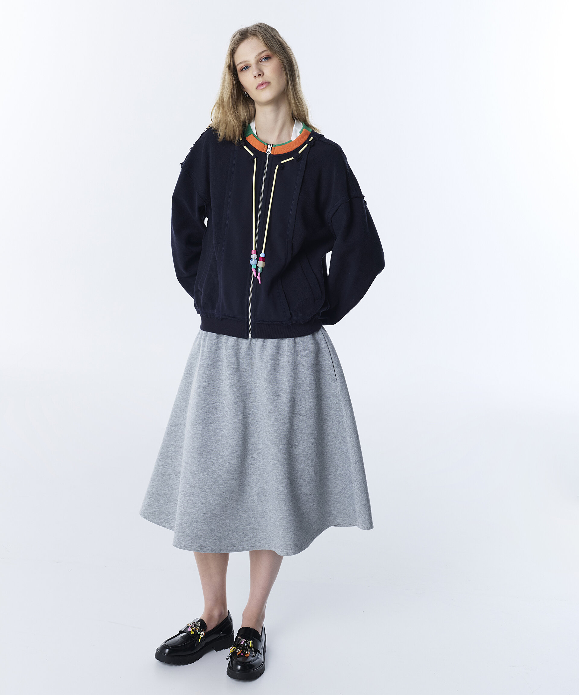 ゆぅ〜 Lacivert KORDONLU COLORBLOCK SWEATSHIRT TS1260091024015 | TWIST