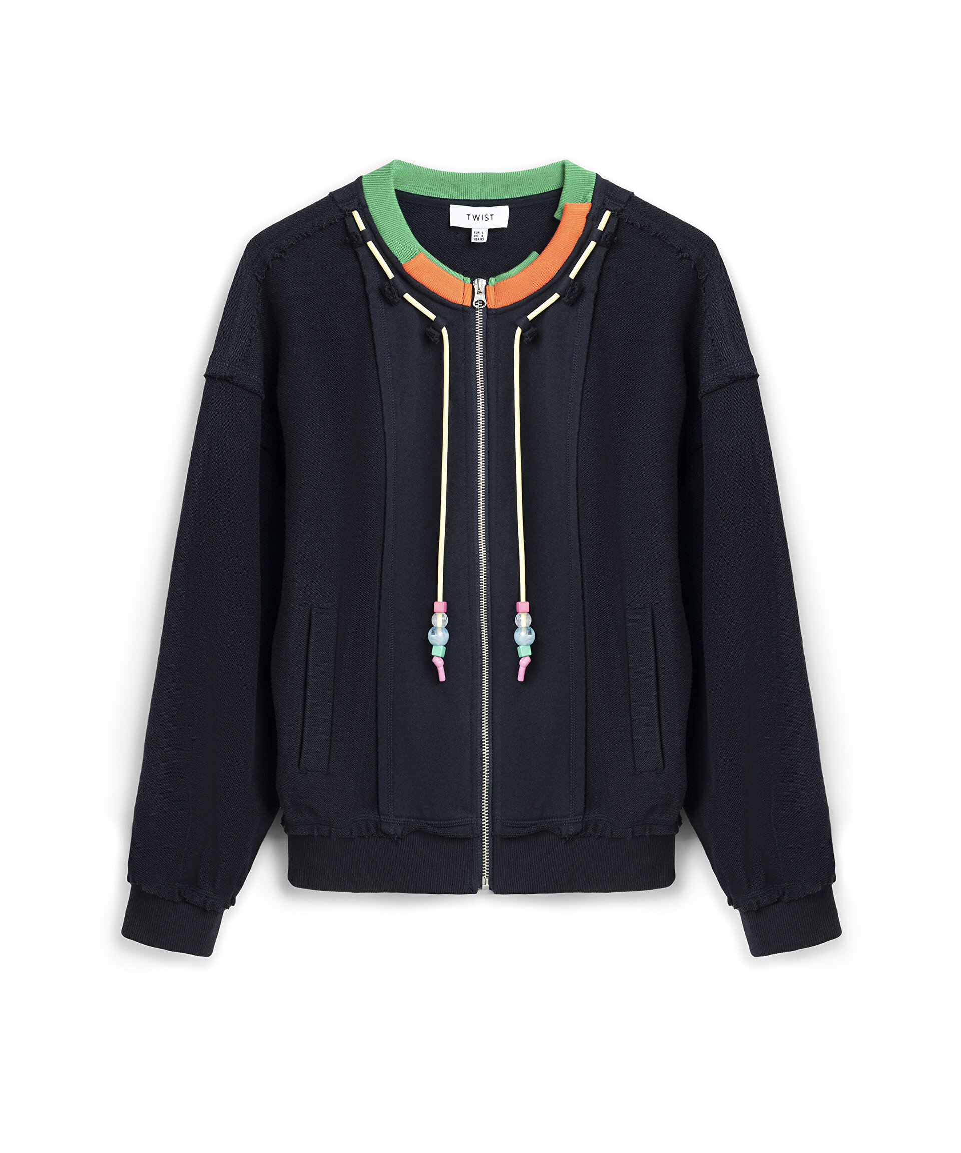 ゆぅ〜 Lacivert KORDONLU COLORBLOCK SWEATSHIRT TS1260091024015 | TWIST