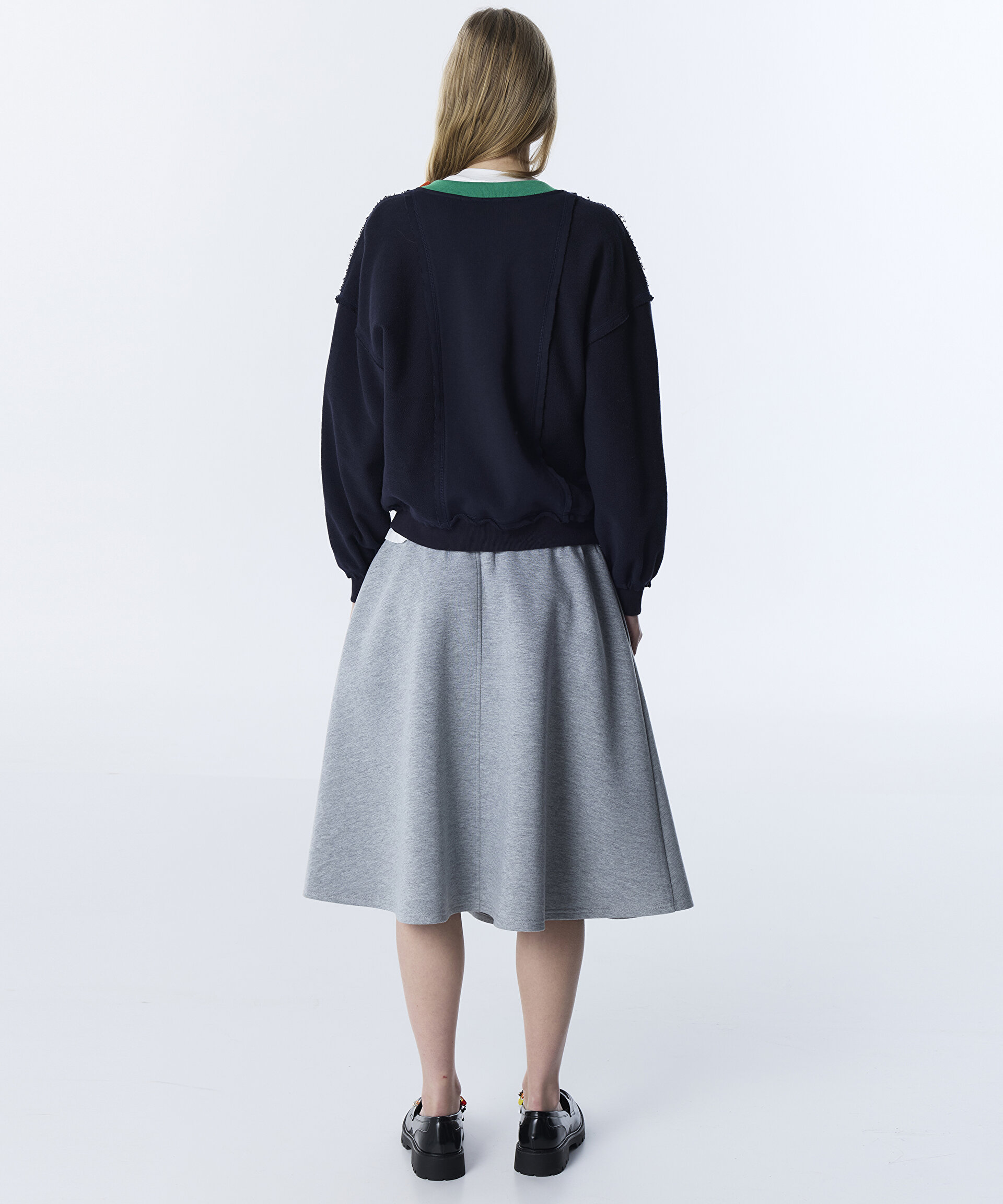 Lacivert KORDONLU COLORBLOCK SWEATSHIRT TS1260091024015 | TWIST