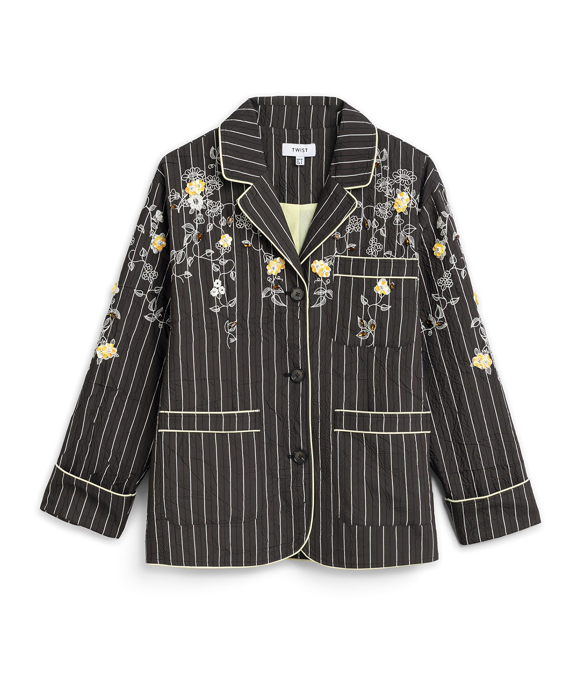 ÇİZGİ DESEN NAKIŞLI BLAZER