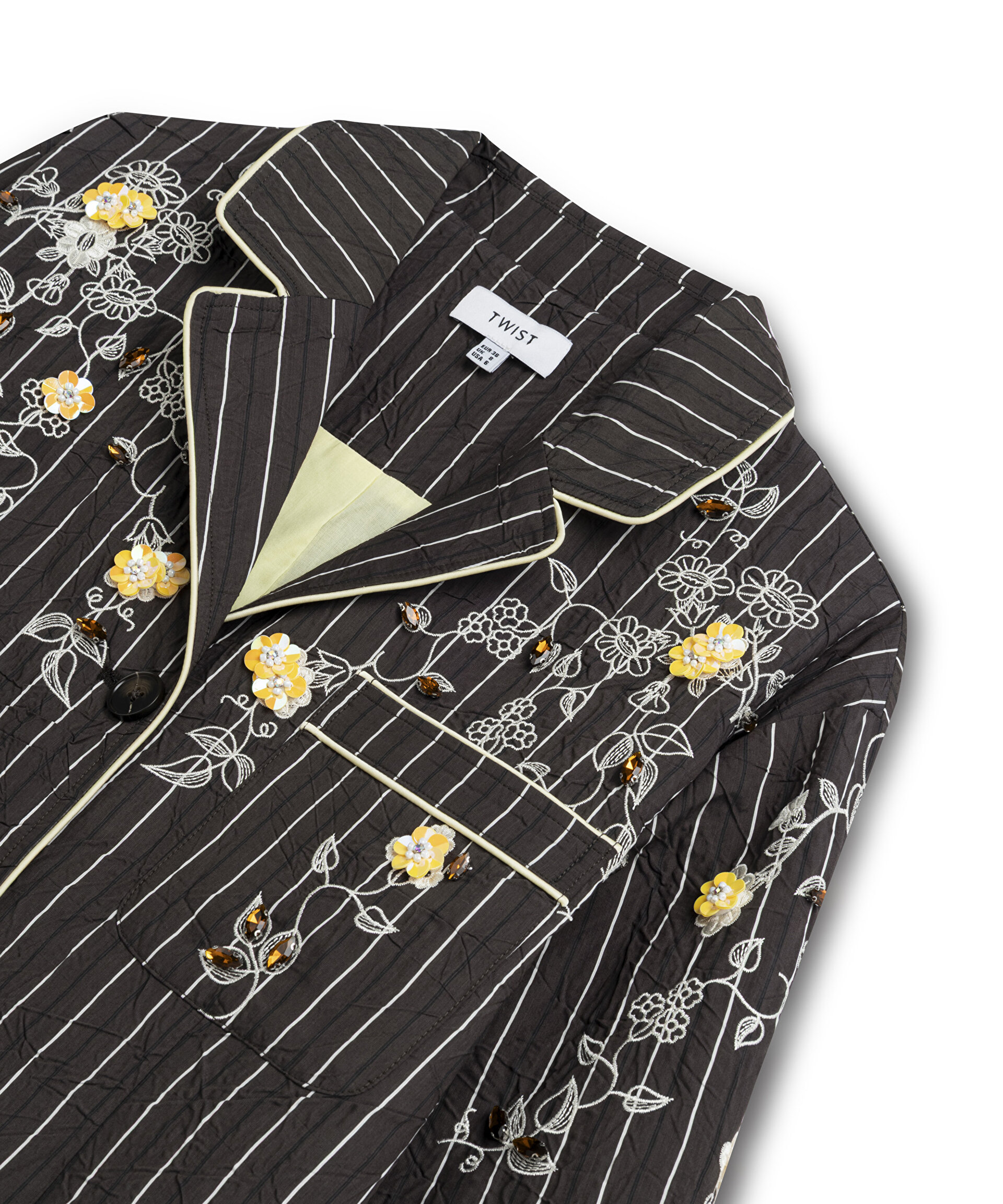 ÇİZGİ DESEN NAKIŞLI BLAZER