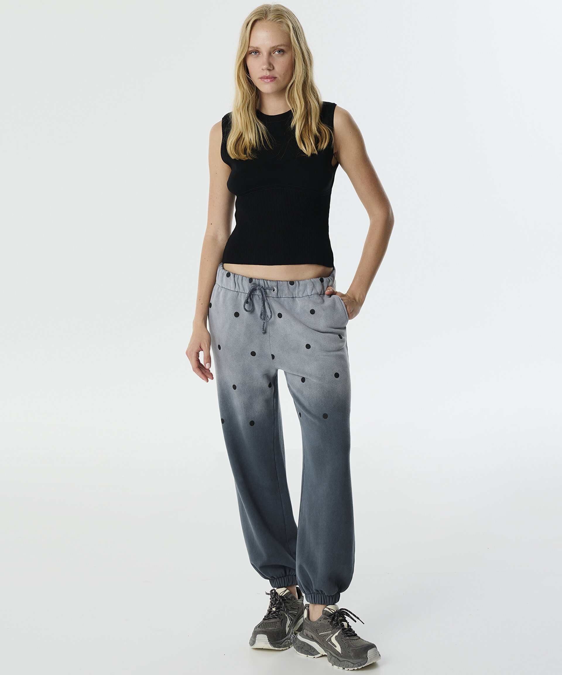 Antrasit PUANTİYE BASKILI JOGGER PANTOLON TW6250003083036 | TWIST
