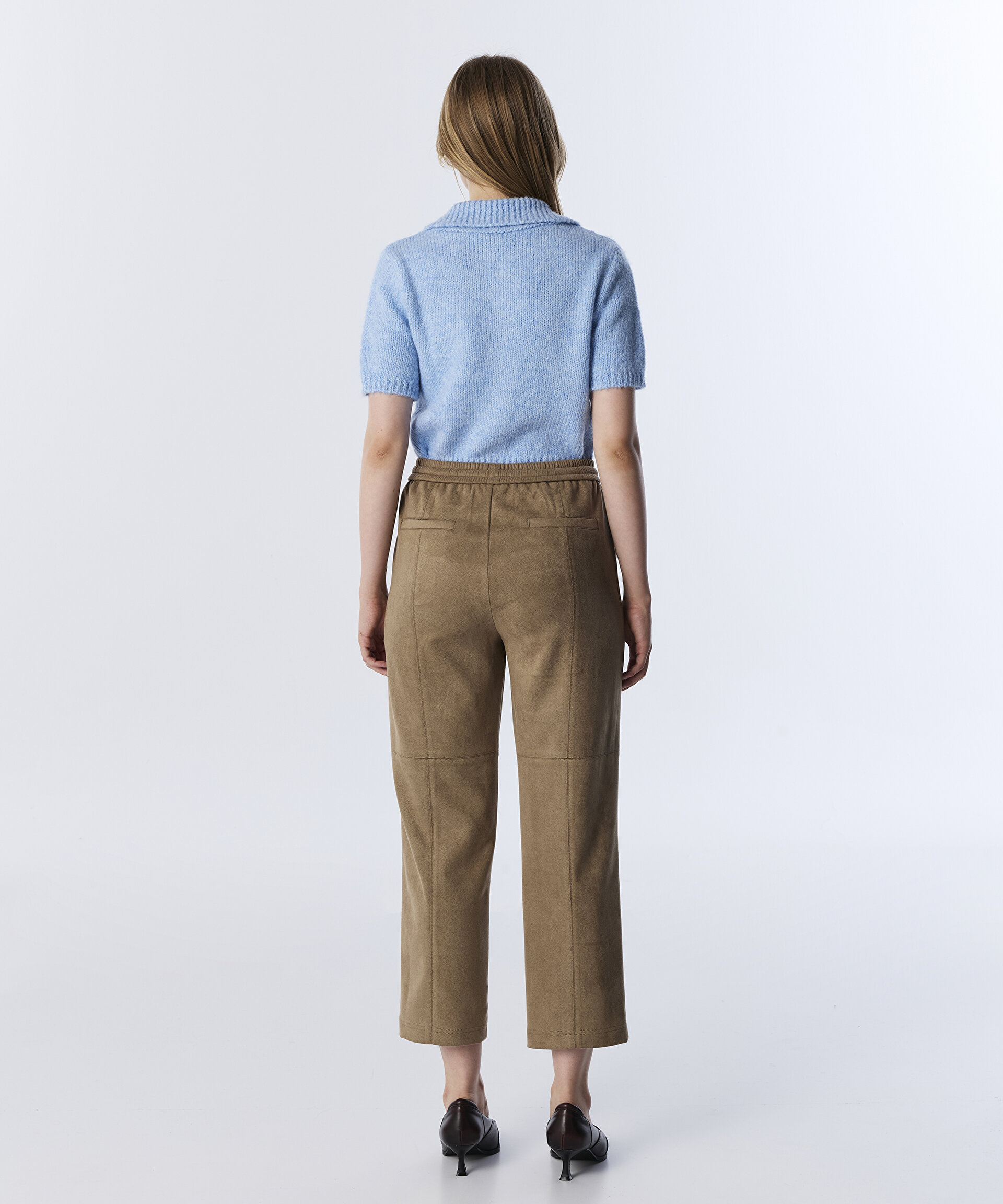 SÜET GÖRÜNÜMLÜ PANTOLON