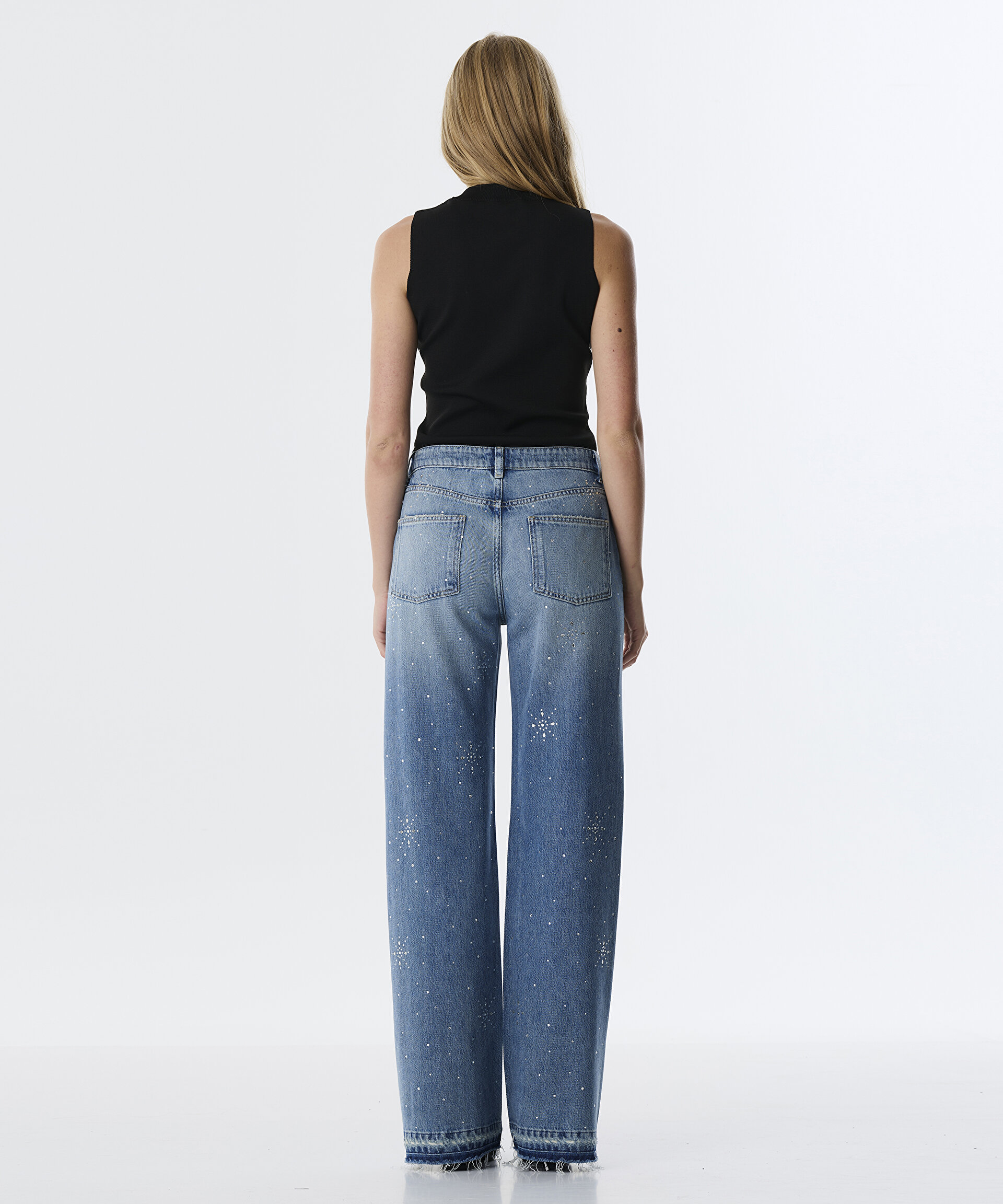 Mavi HOTFIX BASKILI WIDE LEG JEAN PANTOLON TW6250018011629 | TWIST