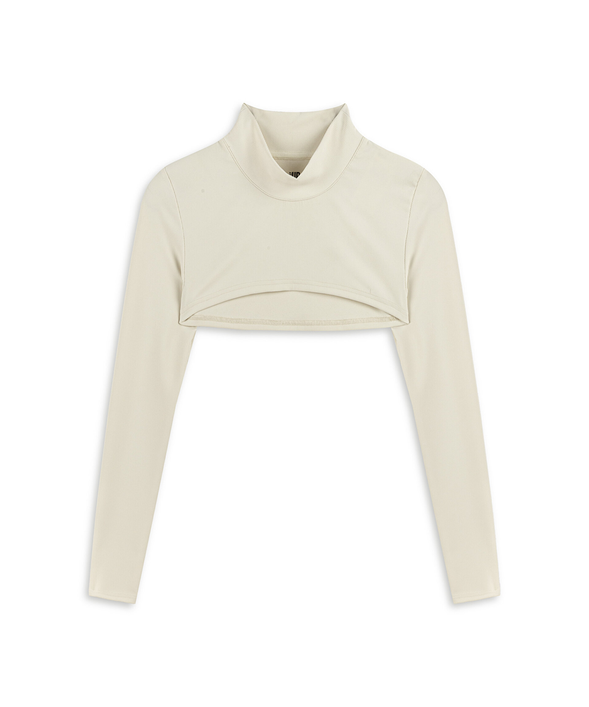 YÜKSEK YAKA CROP BLUZ
