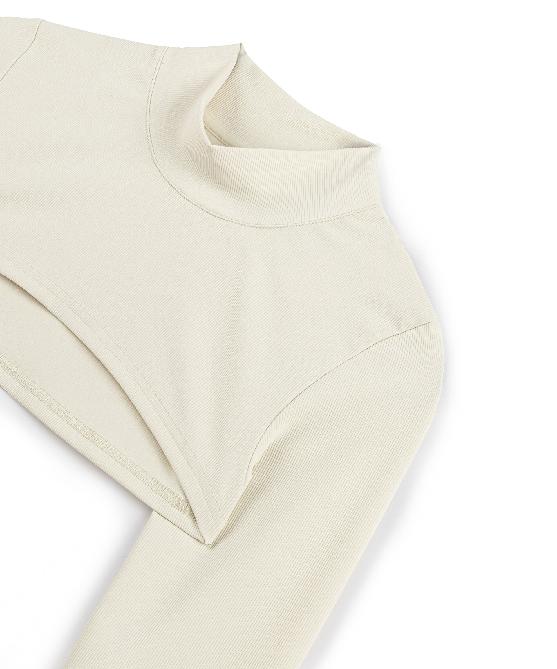 YÜKSEK YAKA CROP BLUZ