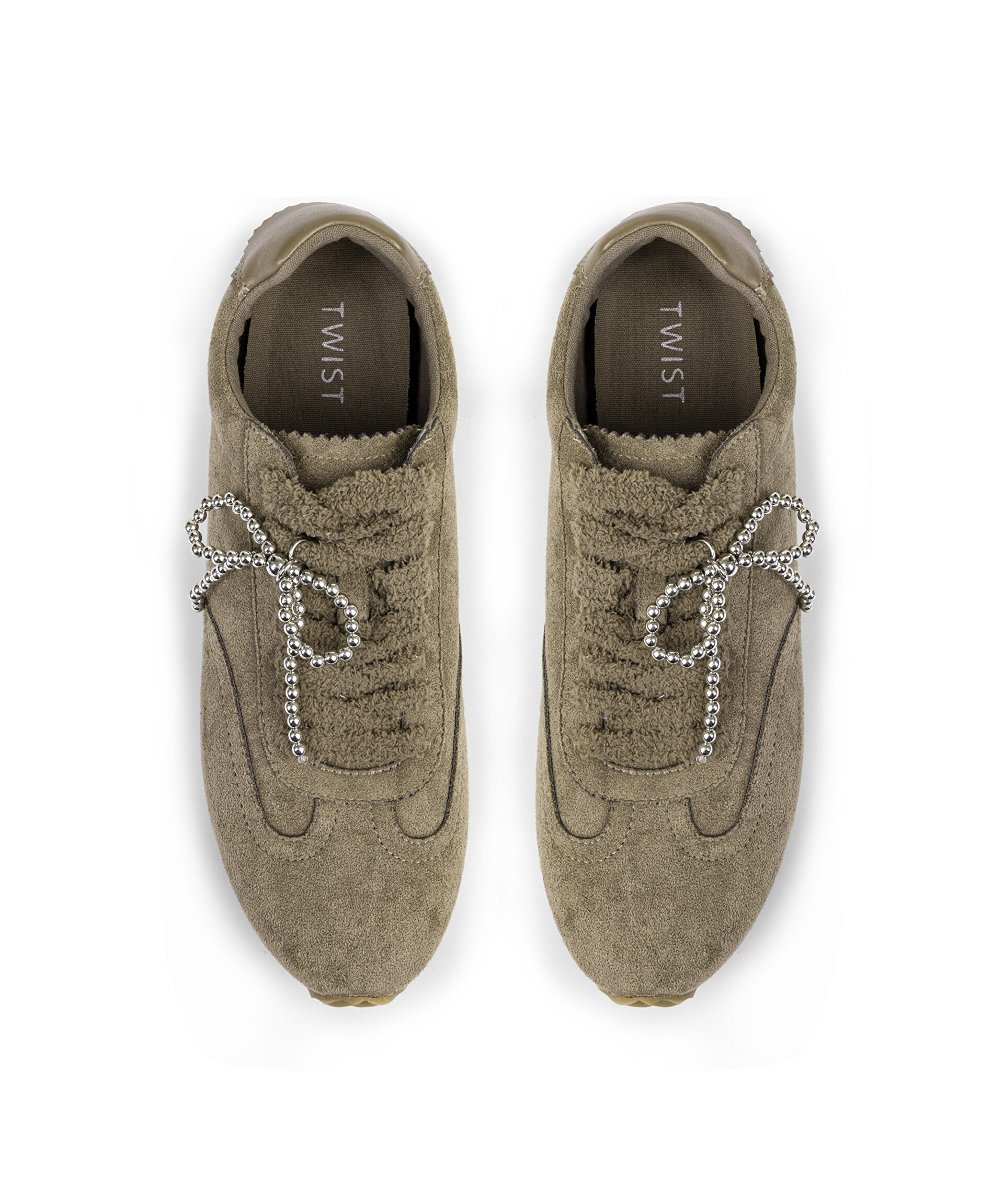 Twist Kahverengi KONTRAST FİYONK AKSESUARLI SNEAKER görsel 4
