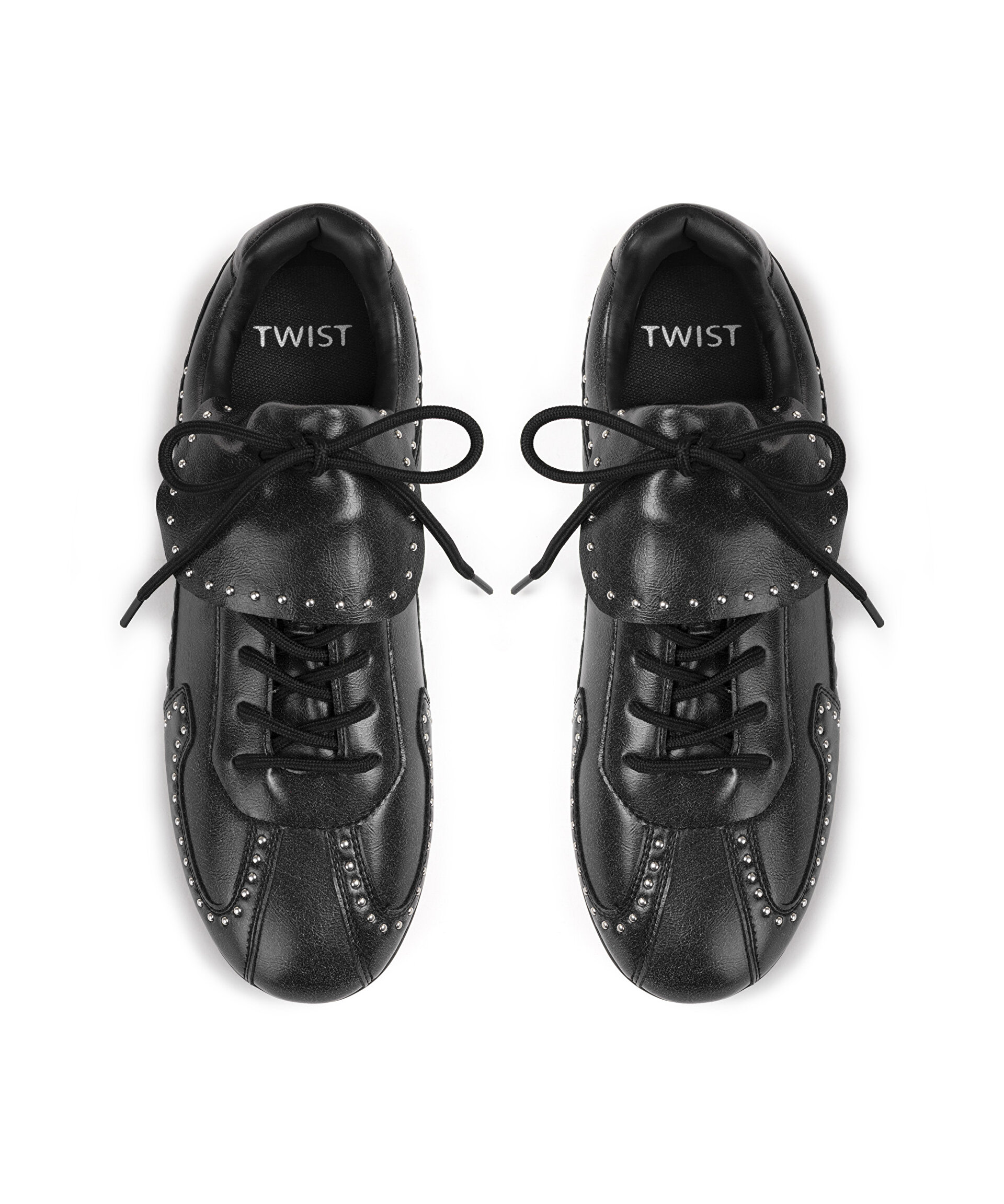 Twist Siyah TROK BASKILI DERİ GÖRÜNÜMLÜ SNEAKER görsel 4