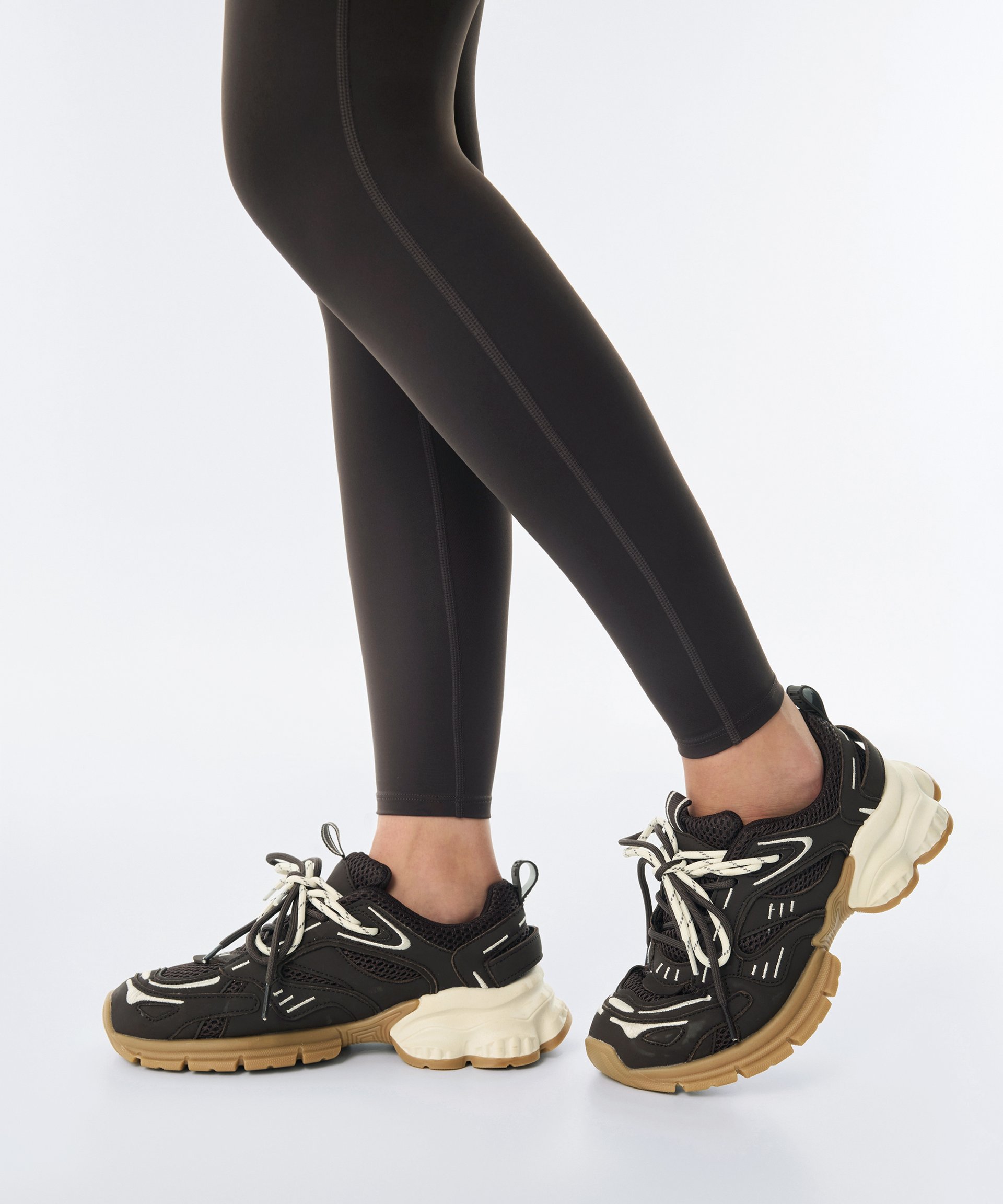 Kahverengi KONTRAST DOKULU ÇİFT BAĞCIKLI SNEAKER TW6250062017074