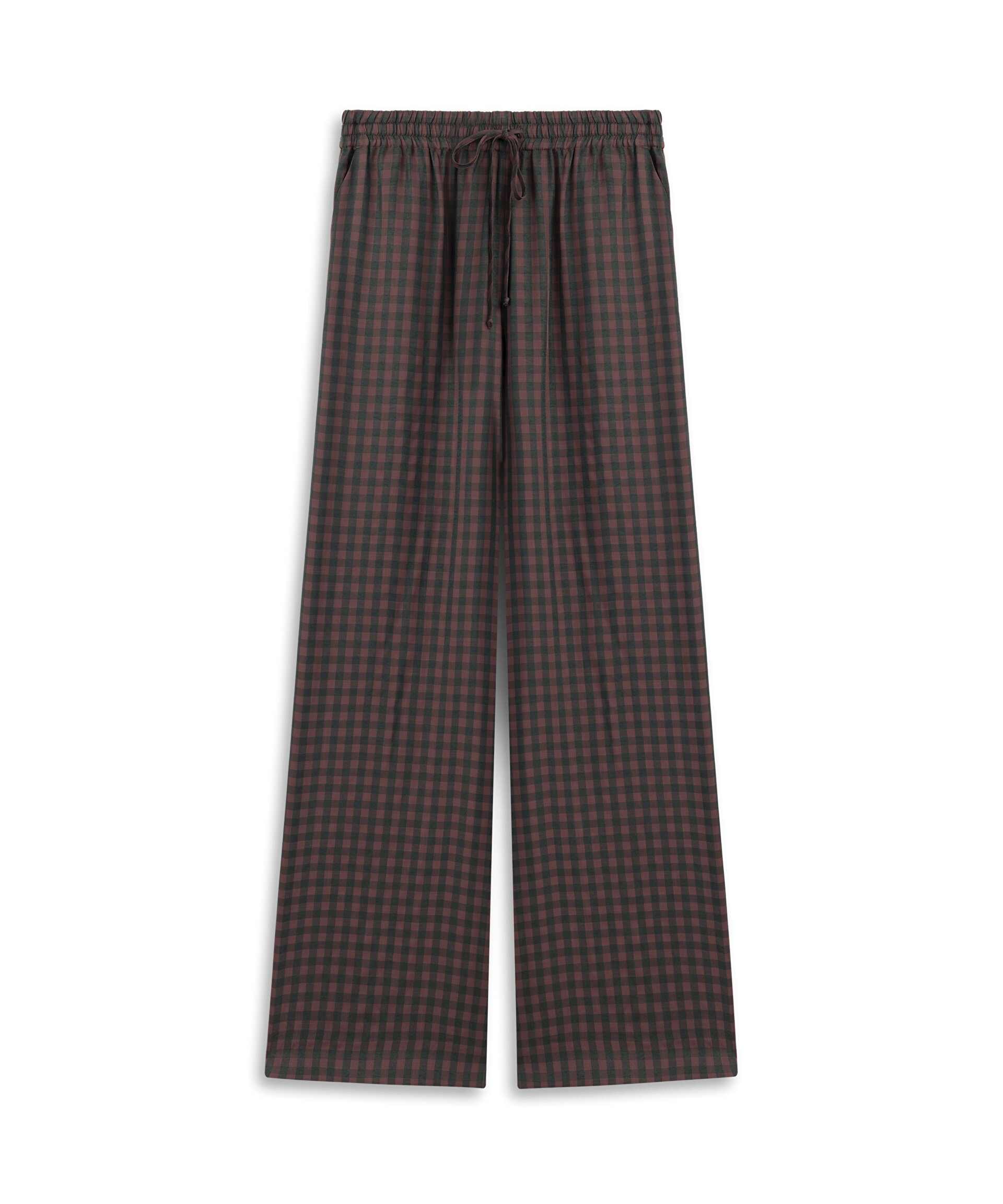PÖTİKARE DESEN WIDE LEG PANTOLON