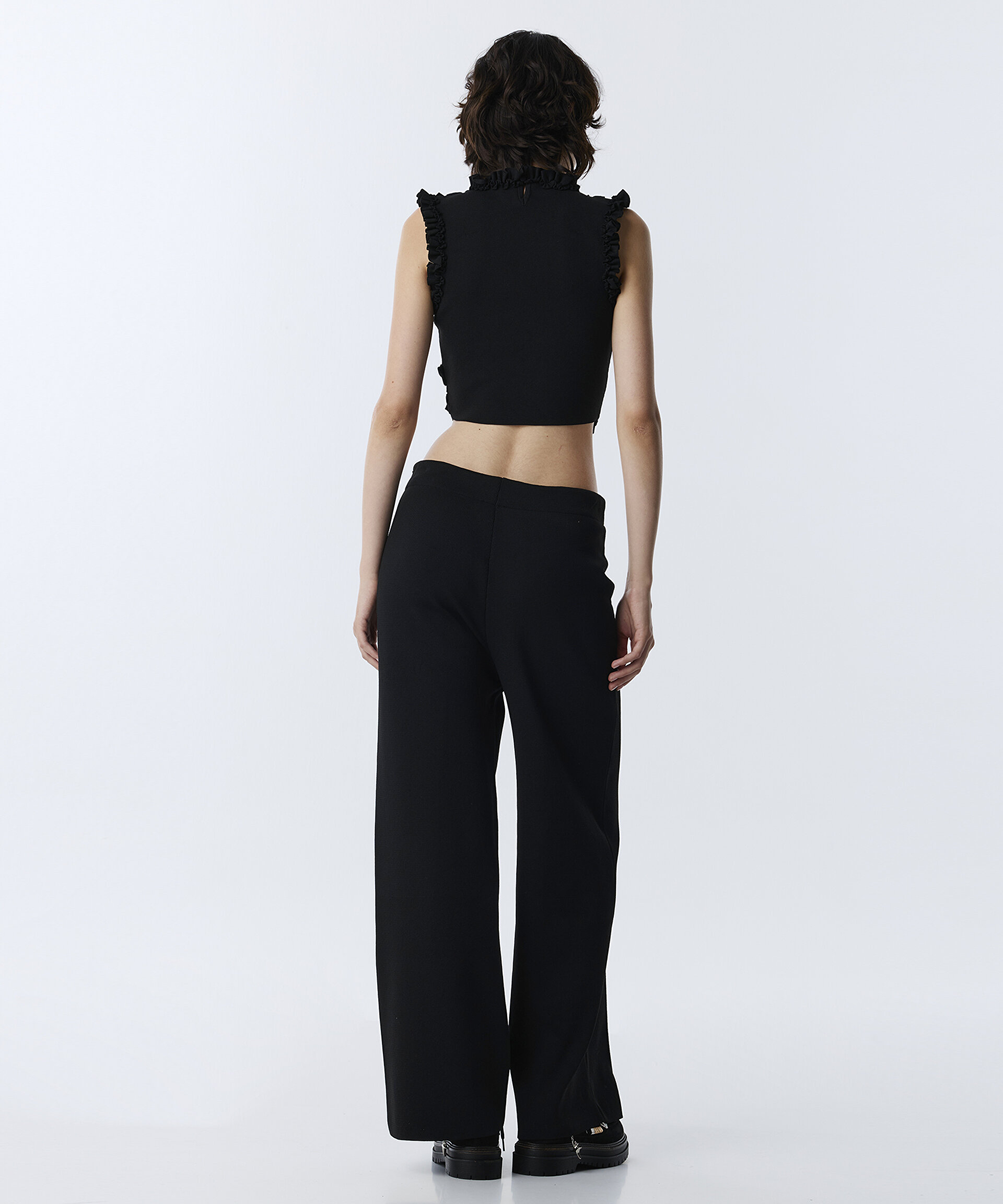 ELASTİK BEL WIDE LEG PANTOLON