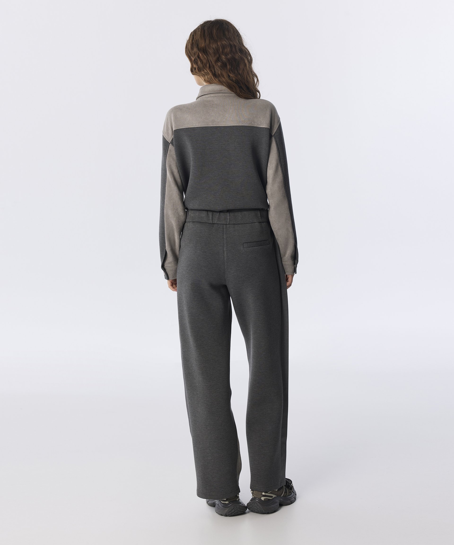 KUMAŞ MIX WIDE LEG PANTOLON