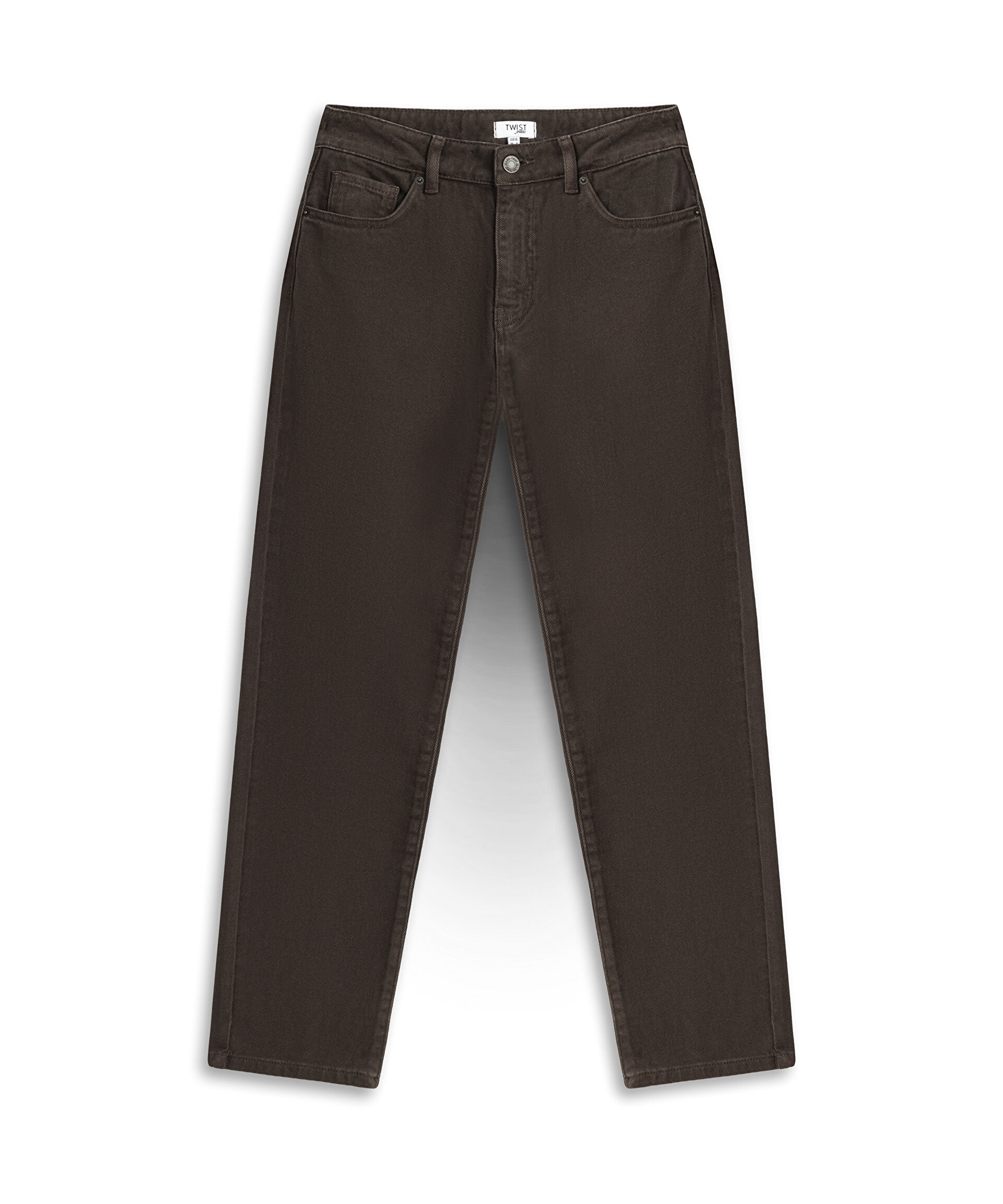 Twist Kahverengi MOM FİT JEAN PANTOLON görsel 4