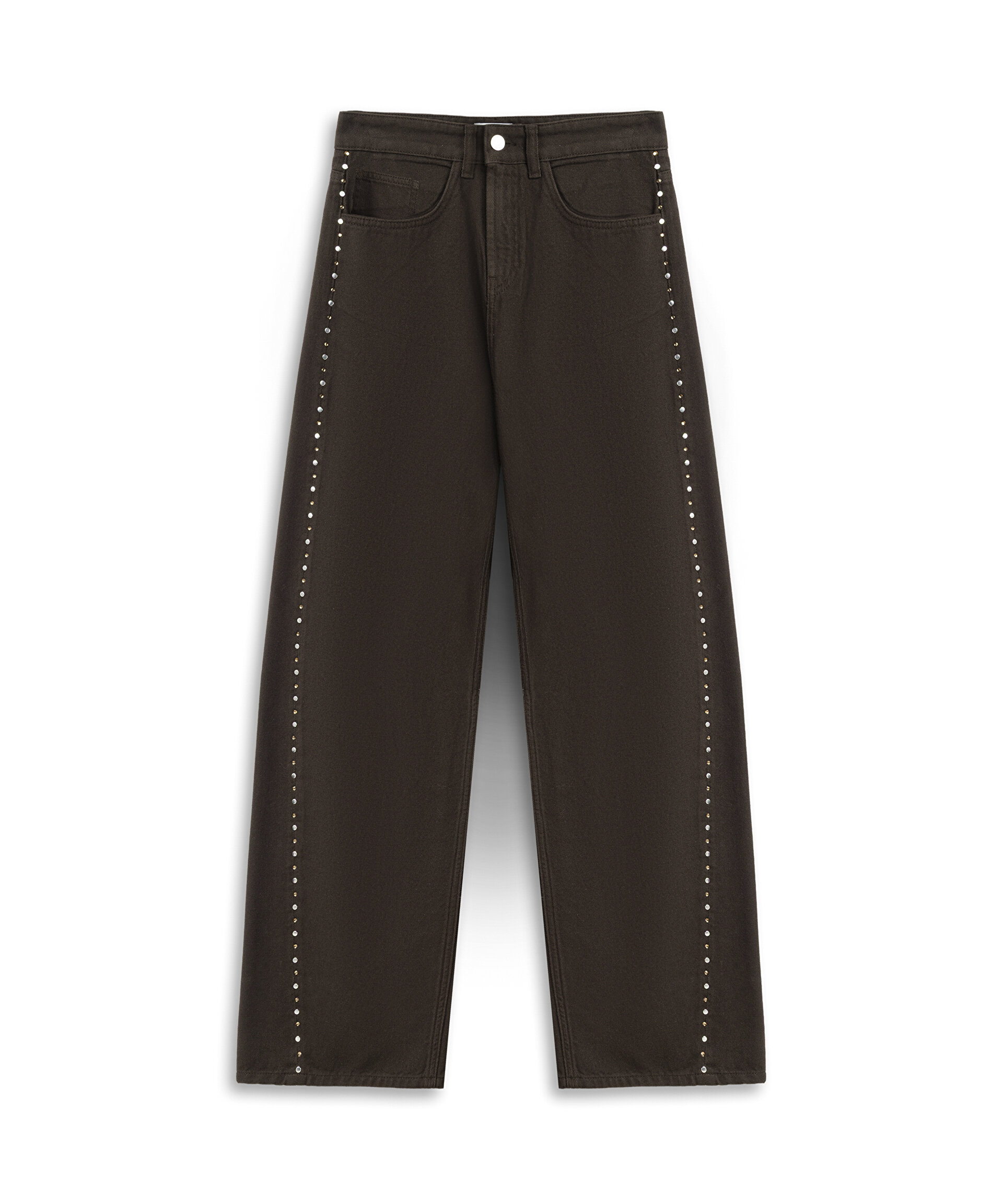 Twist Kahverengi TROK BASKILI JEAN PANTOLON görsel 5
