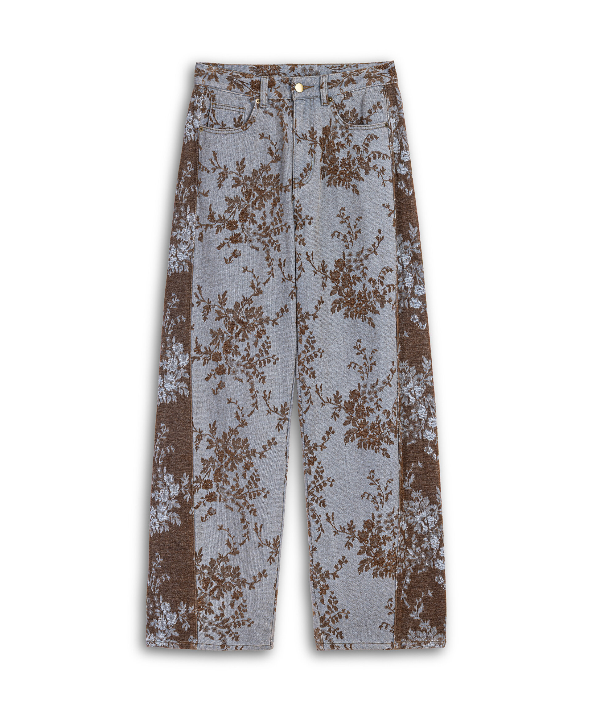 KADİFE JAKARLI JEAN PANTOLON