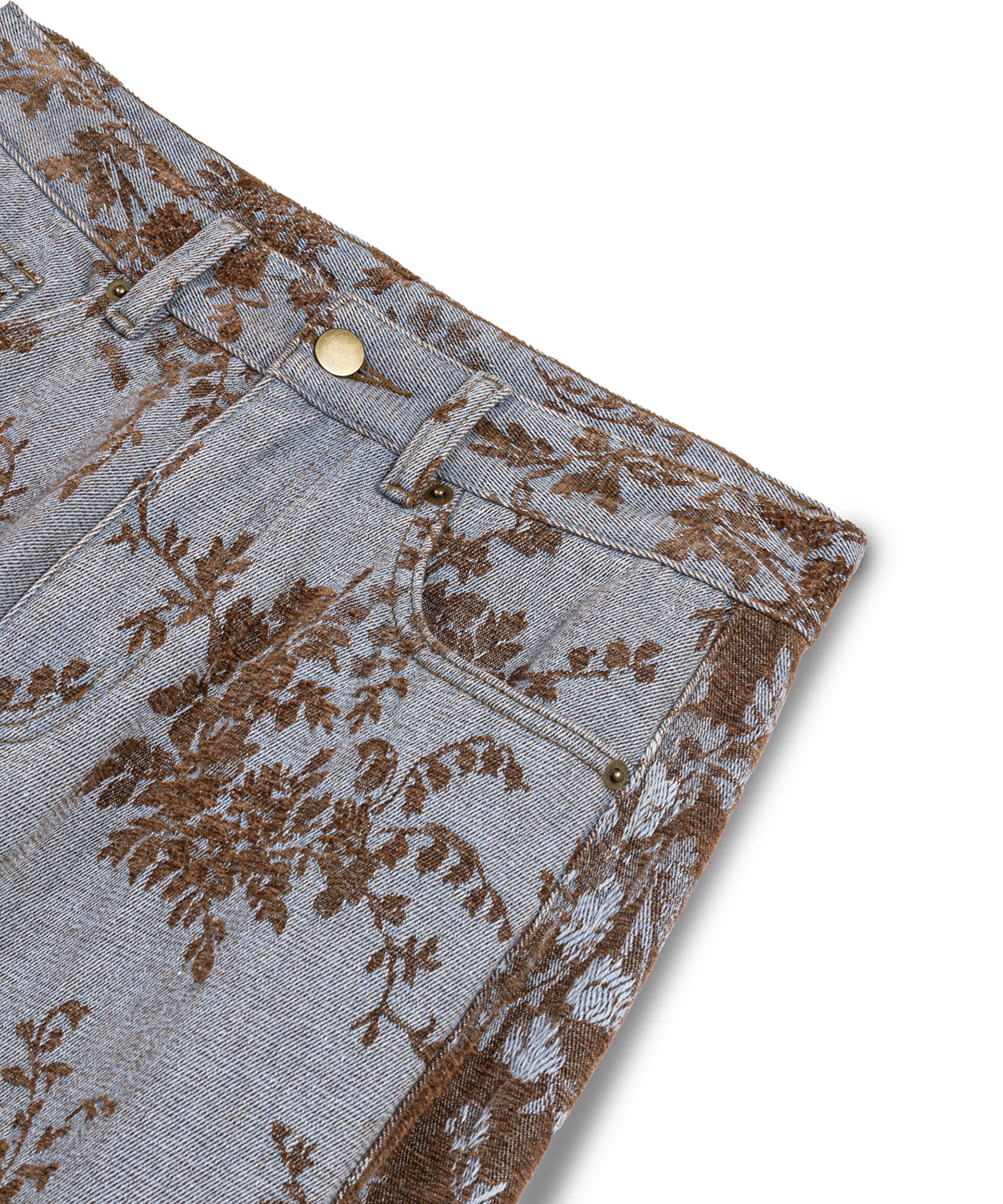 KADİFE JAKARLI JEAN PANTOLON