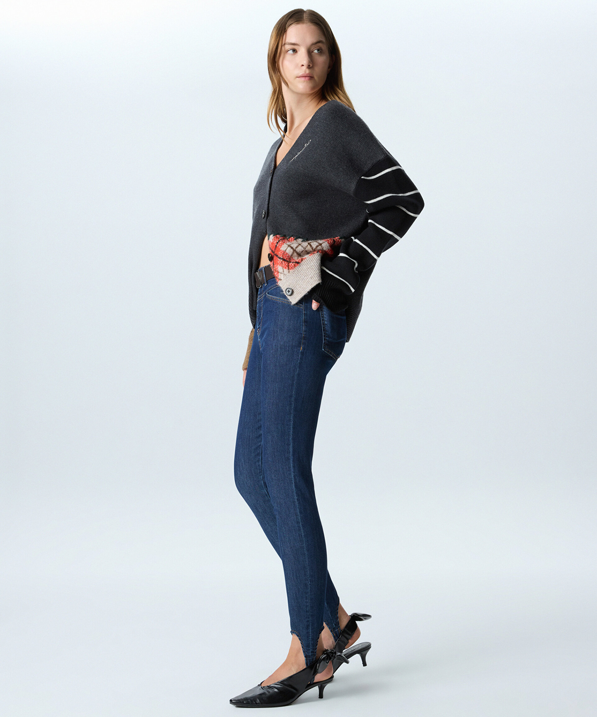 Twist Mavi Kemerli Füzo Jean Pantolon görsel 2