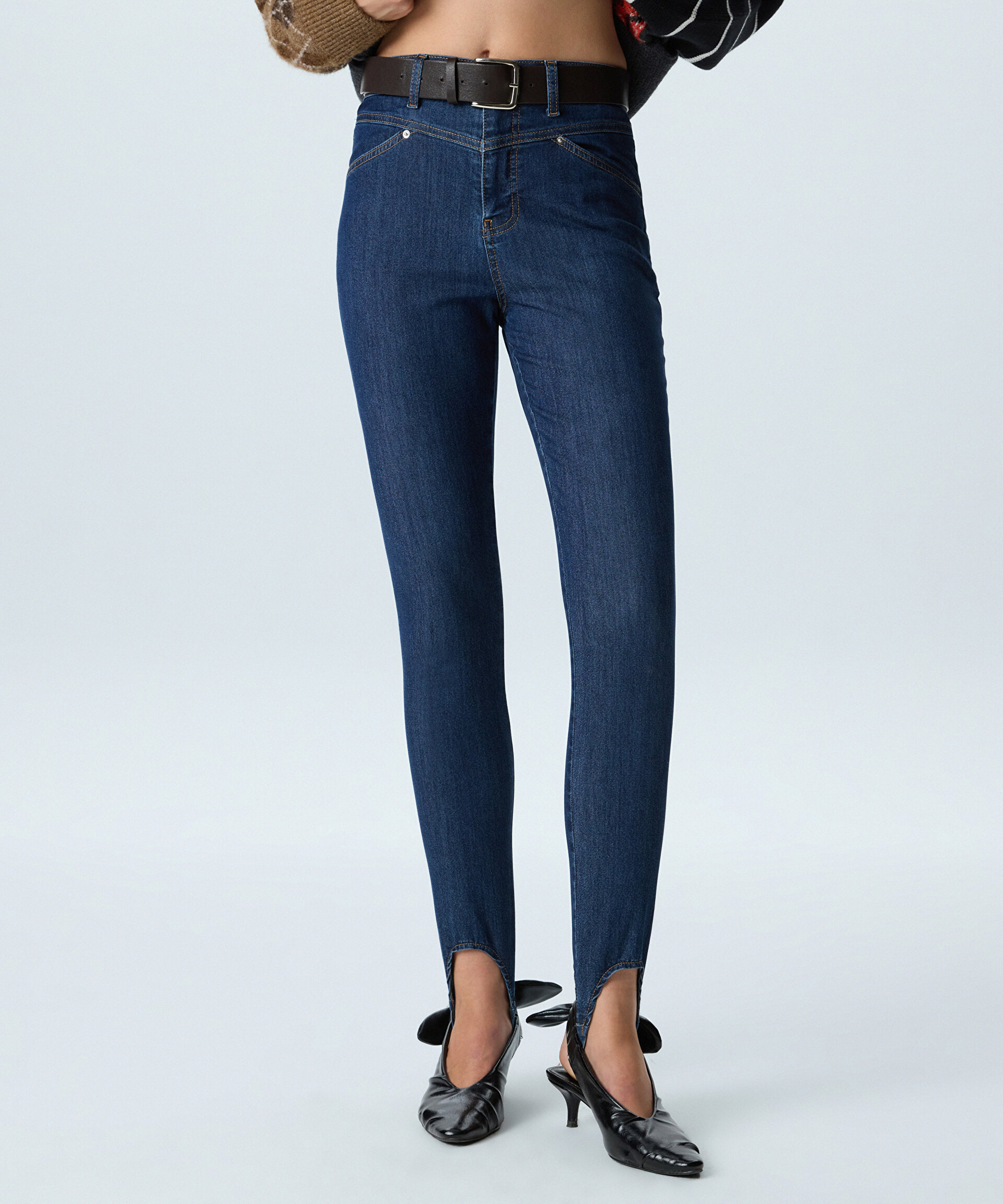 Twist Mavi Kemerli Füzo Jean Pantolon görsel 3
