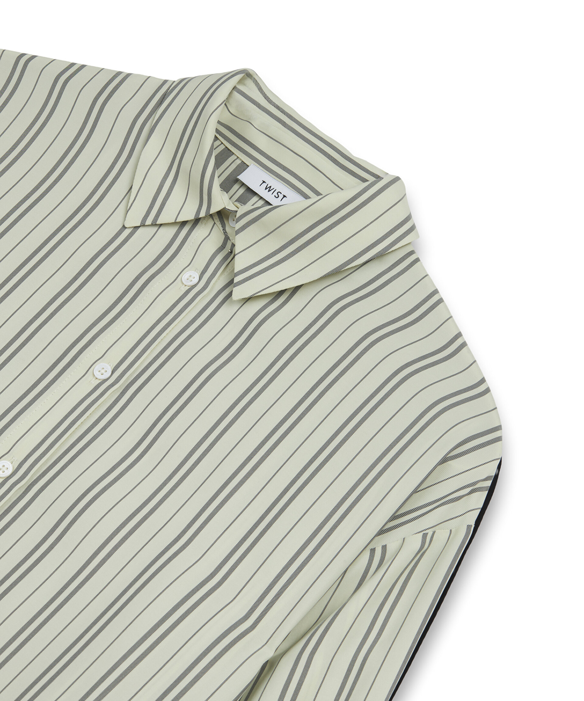 Twist Ekru ÇİZGİLİ OVERSIZE GÖMLEK görsel 6