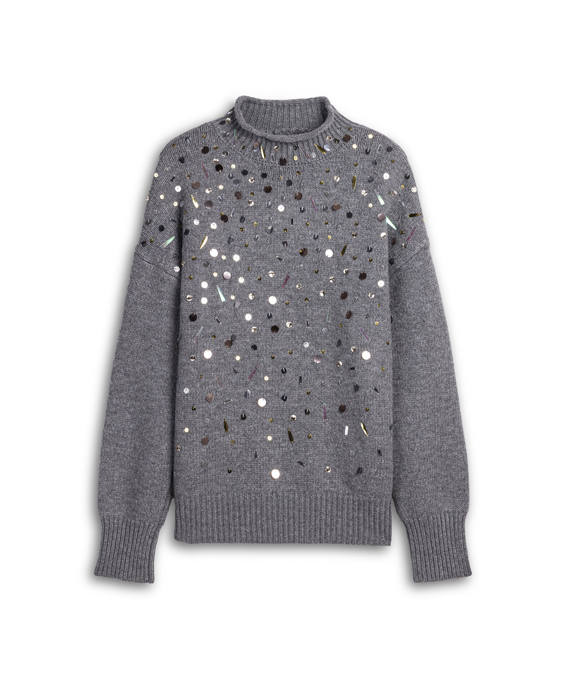 KARMA PAYETLİ OVERSIZE KAZAK