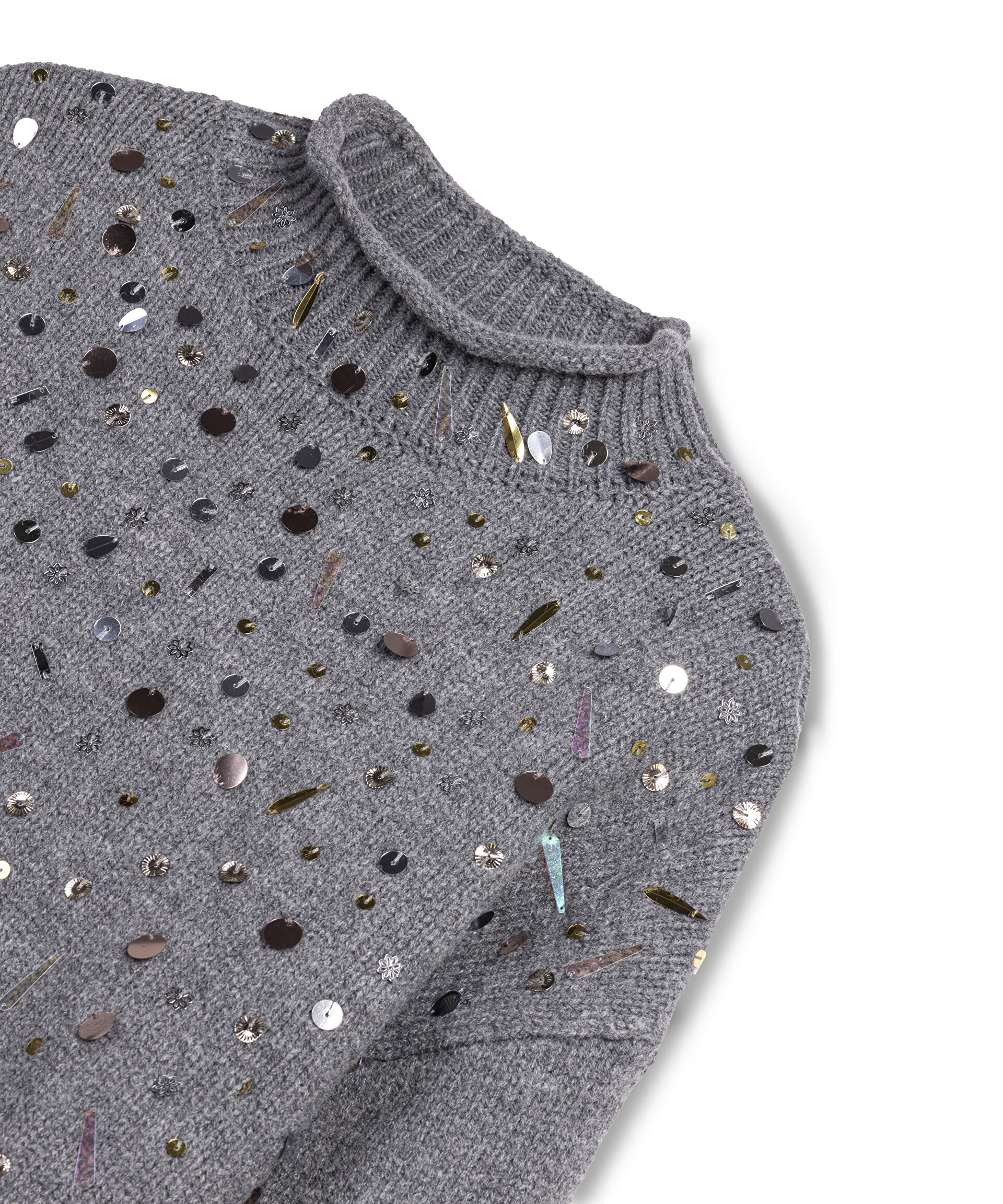 KARMA PAYETLİ OVERSIZE KAZAK