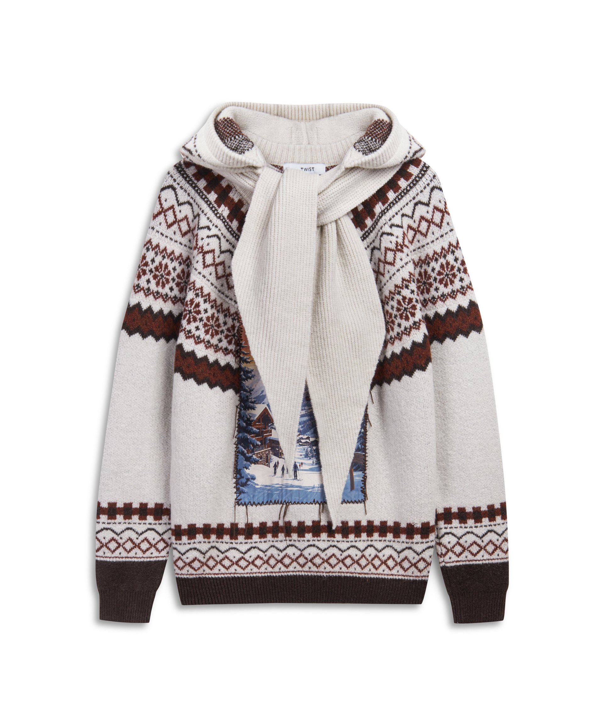 YAKASI BAĞLAMALI PATCH Lİ KAZAK