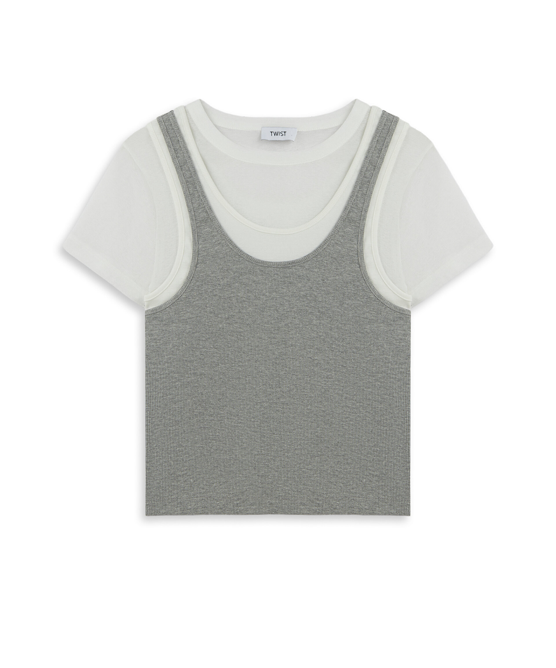 Twist Gri COLORBLOCK KATMANLI TİŞÖRT görsel 6