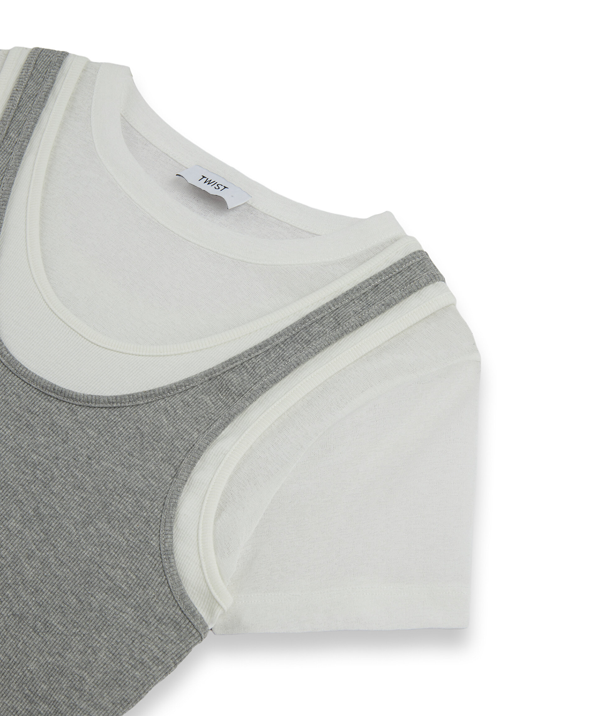 Twist Gri COLORBLOCK KATMANLI TİŞÖRT görsel 7