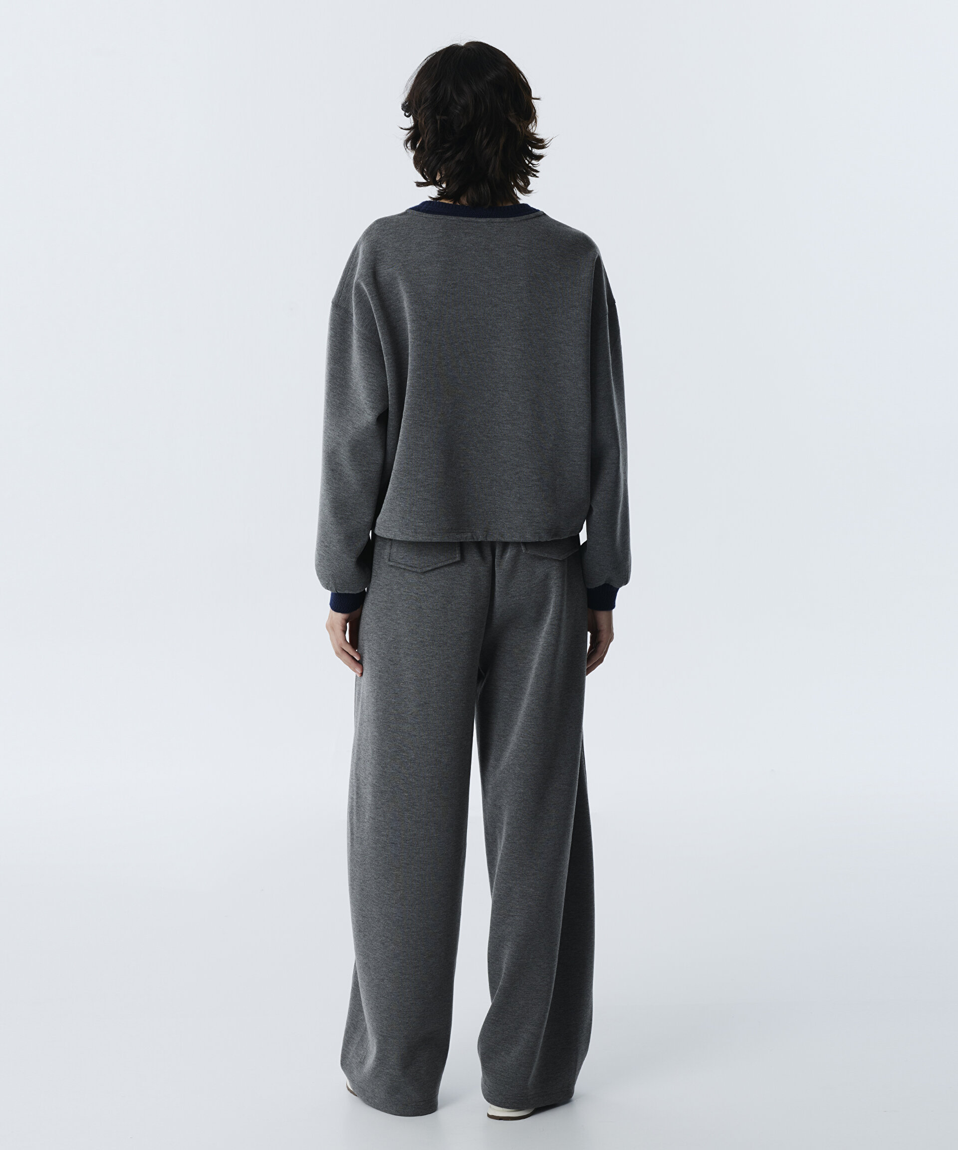 Twist Gri SLOGAN NAKIŞLI SWEATSHIRT görsel 4