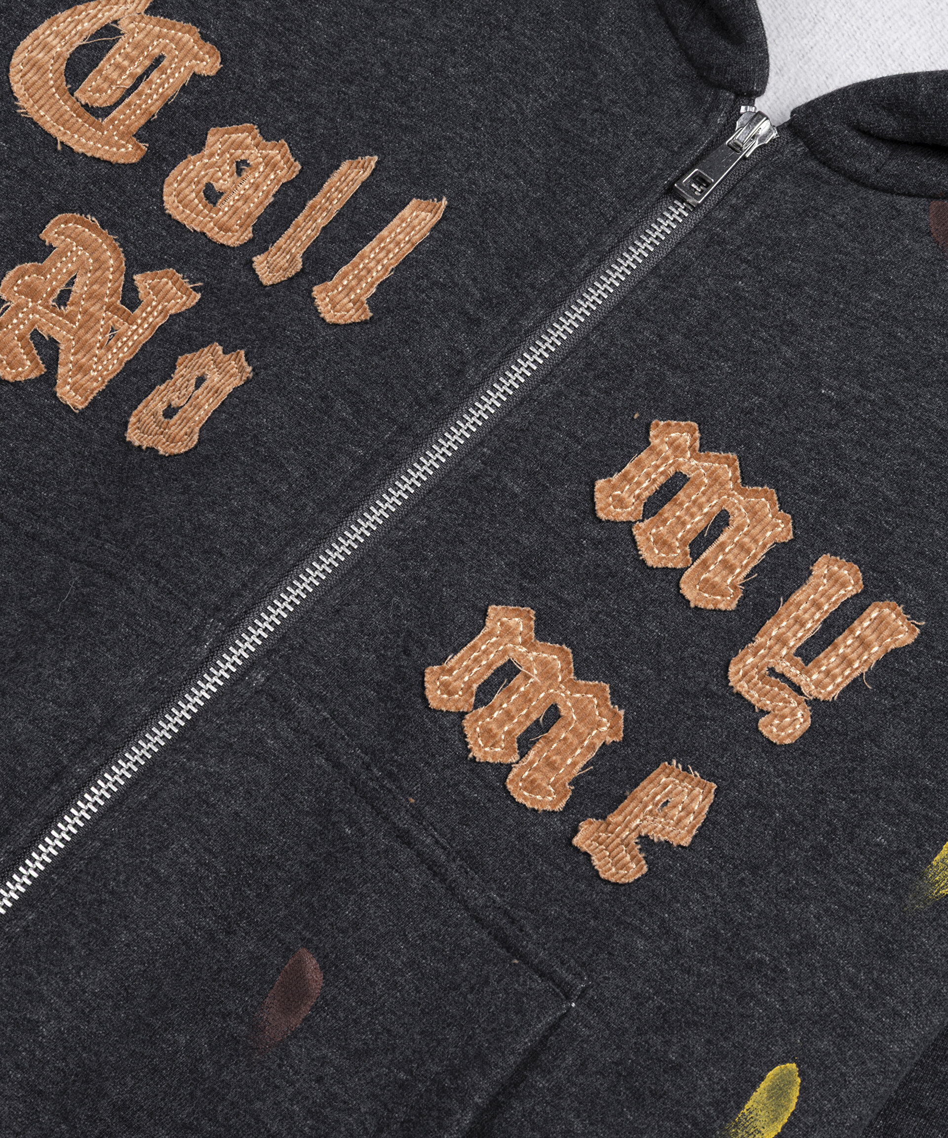 Twist Gri KADİFE SLOGAN PATCH Lİ SWEATSHIRT görsel 2