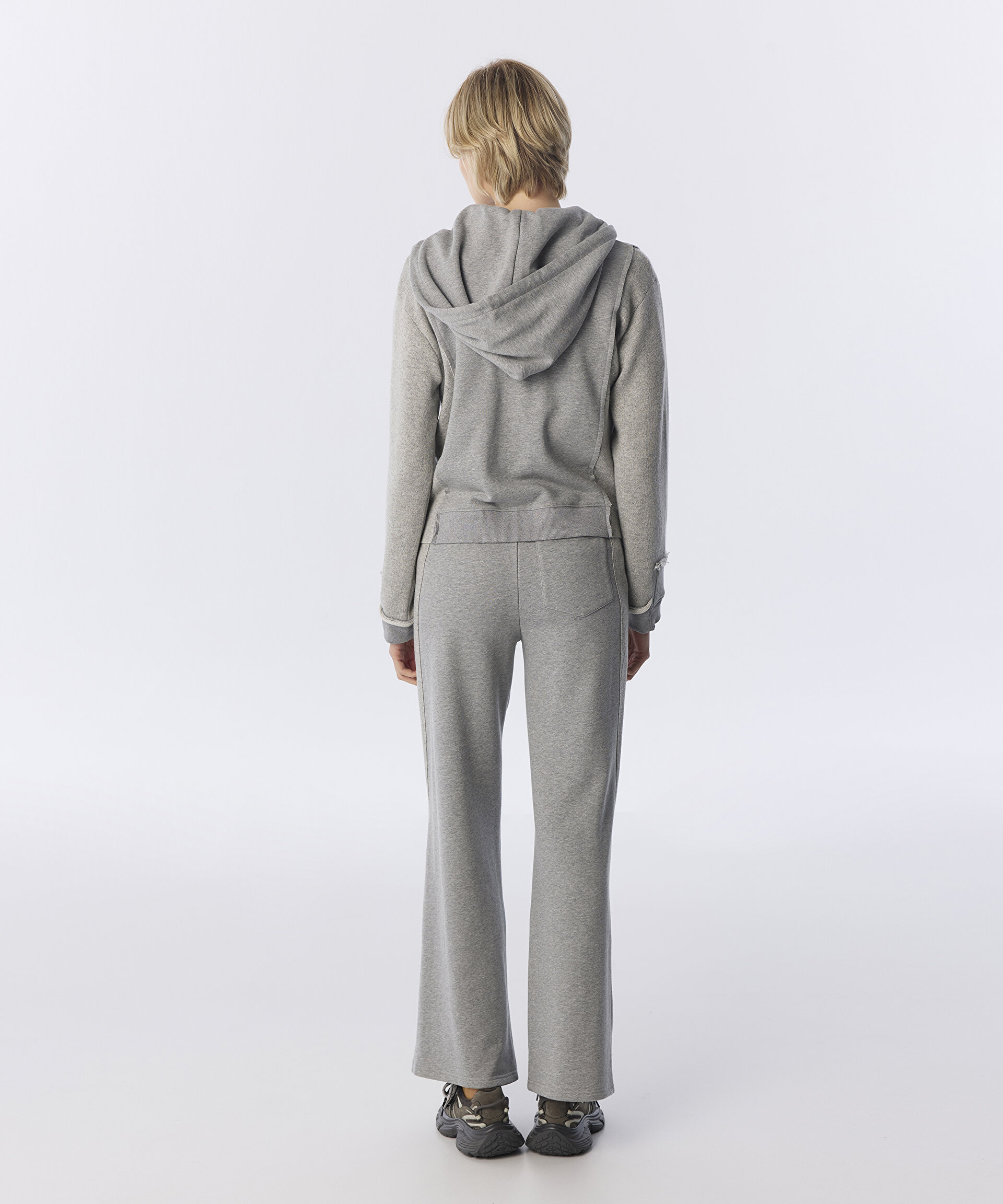Twist Gri TRİKO ŞERİTLİ SWEATSHIRT görsel 5